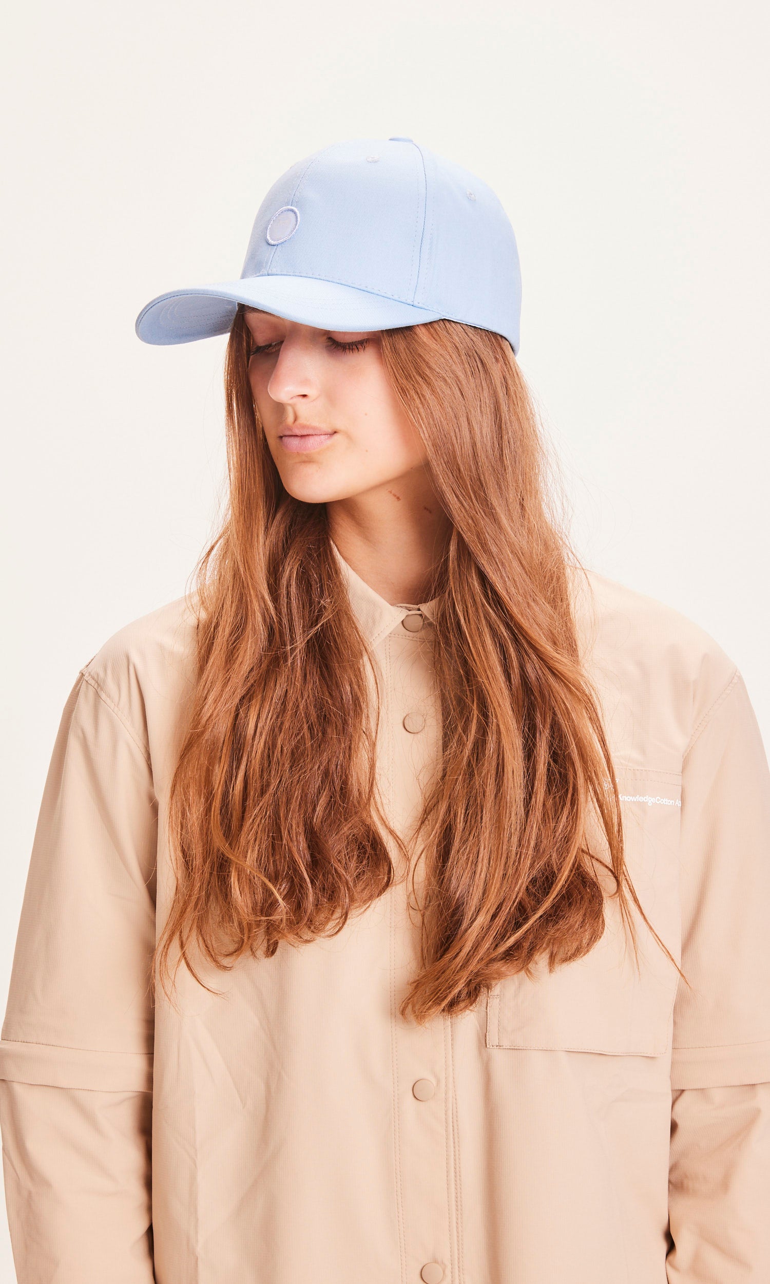 KnowledgeCotton Apparel - PACIFIC twill keps - GOTS/Vegan Chambrey Blue