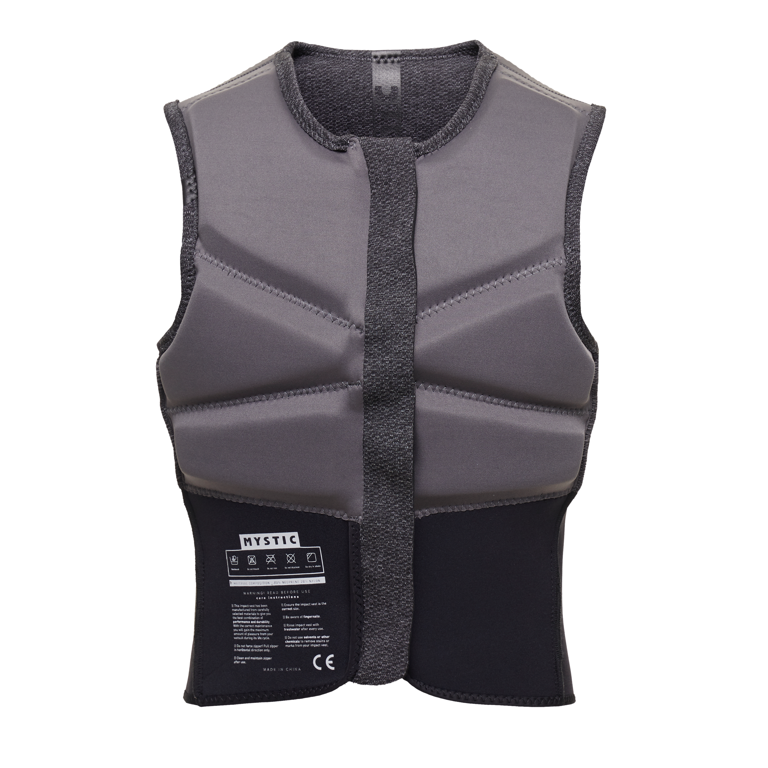 Mystic - Block Impact Vest Fzip Kite - Grå