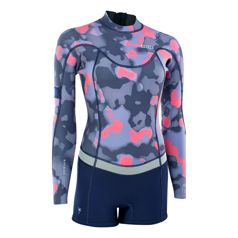 ION.22 WETSUIT AMAZE SHORTY 2.0 LS BACK ZIP DAMEN KAPSEL-ROSA 36/S