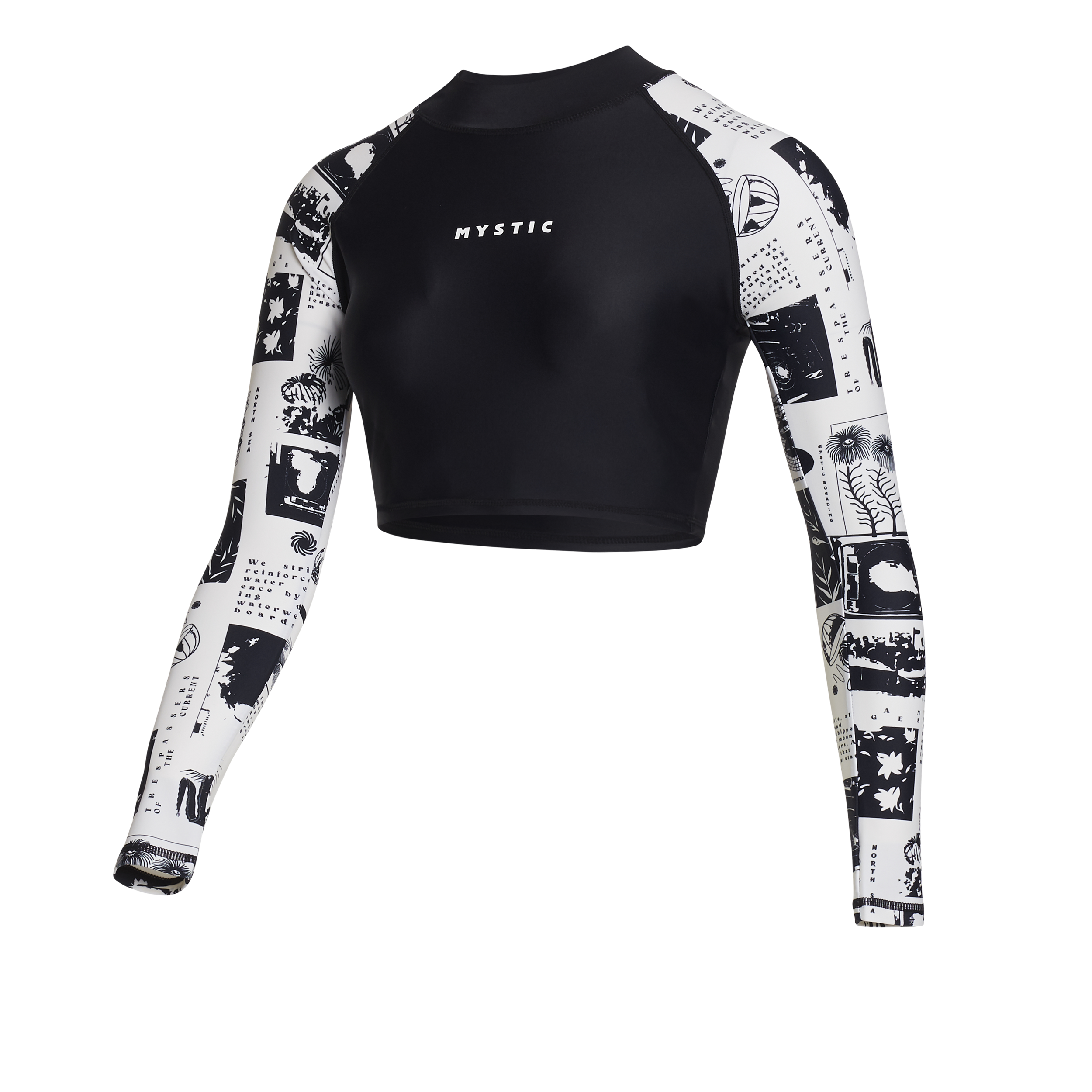 Mystic - Jayde L/S Crop Rashvest - Off White