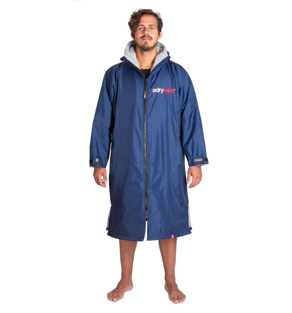 Dryrobe advance long sleeve poncho | adults | navy/grey