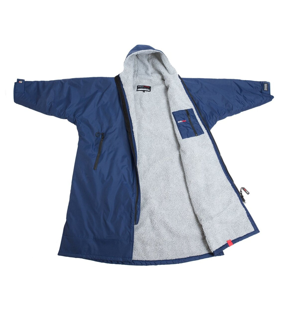 Dryrobe advance long sleeve poncho | adults | navy/grey