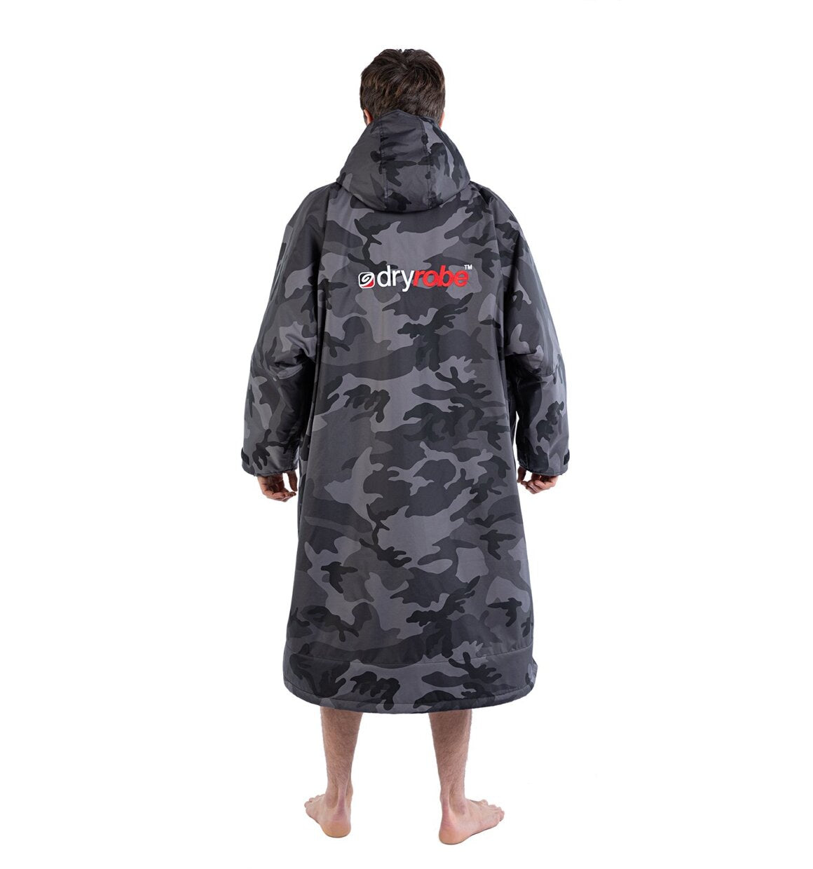 Dryrobe advance long sleeve poncho | adults | black/camo