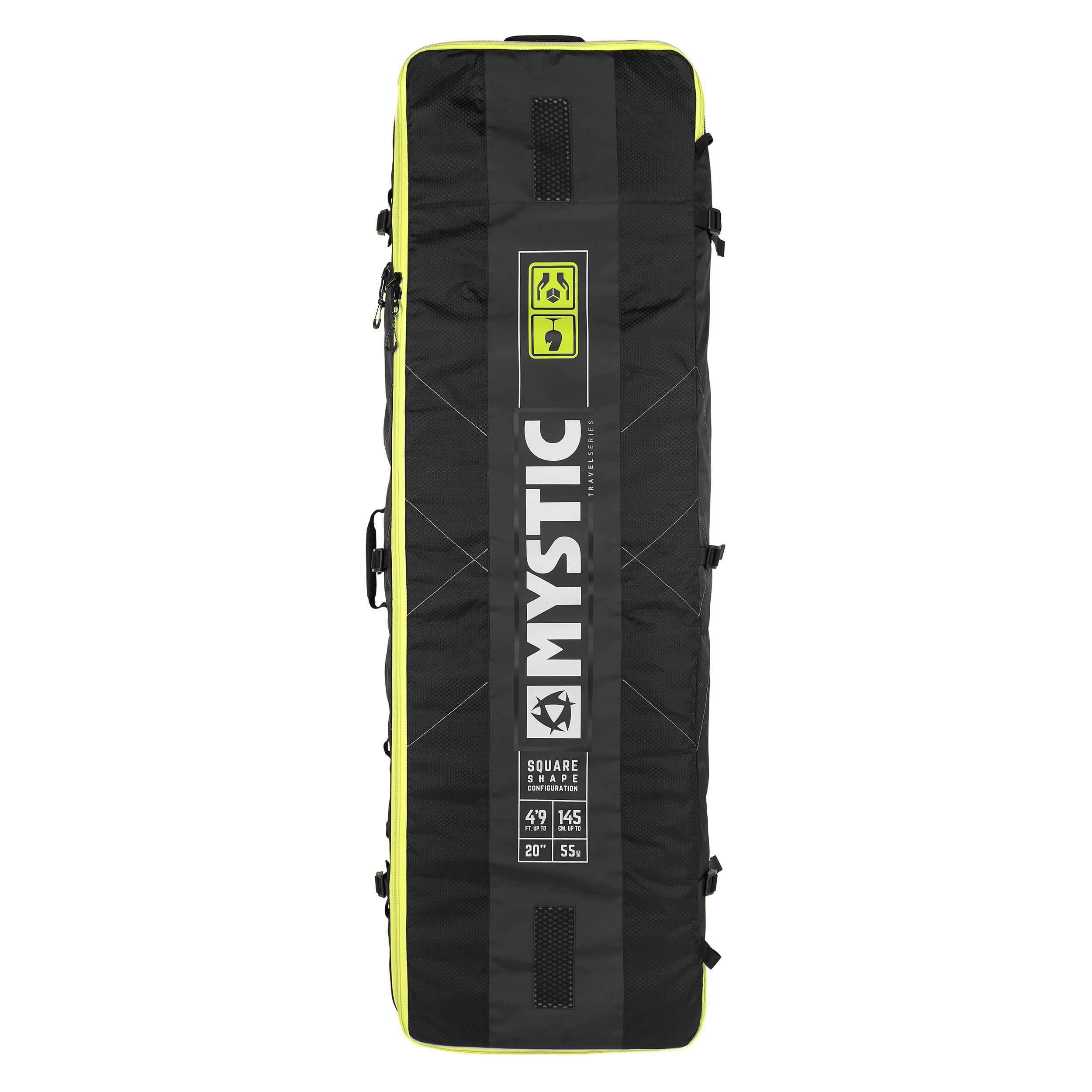 Mystic Elevate leichte, quadratische Boardbag mit Rollen