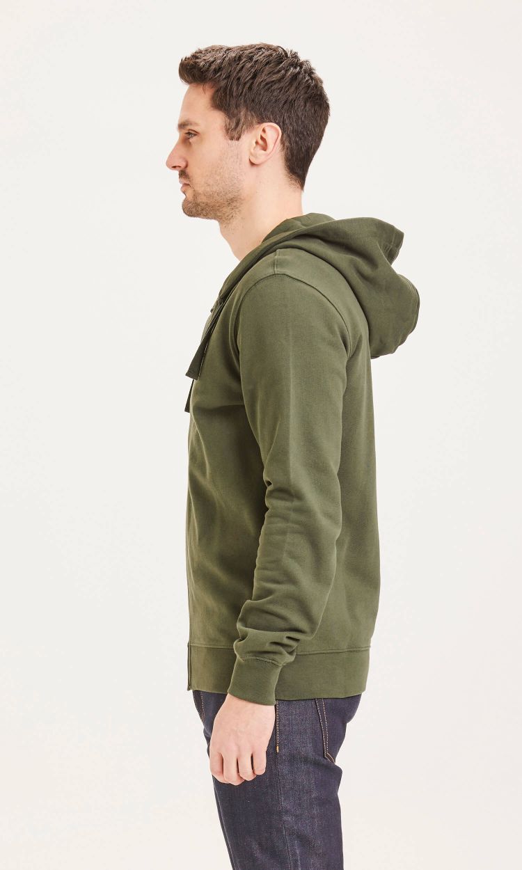 Knowlegde Cotton Apparel ELM dragkedjehuva basic badge sweat