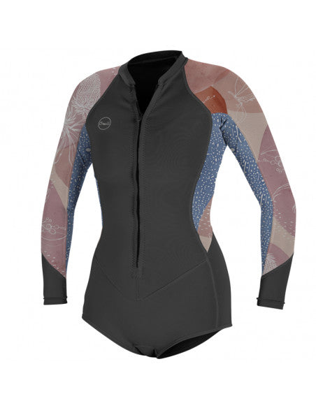 O´Neill Bahia 2/1 Front Zip L/S Short Spring Graphite/Driftblue