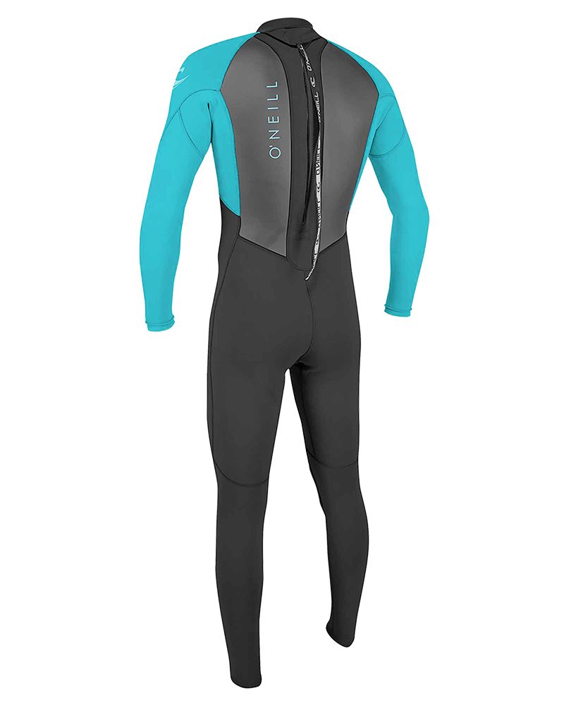 O'Neill Youth Reactor Black/Lightaqua 3 mm Våtdräkt med dragkedja