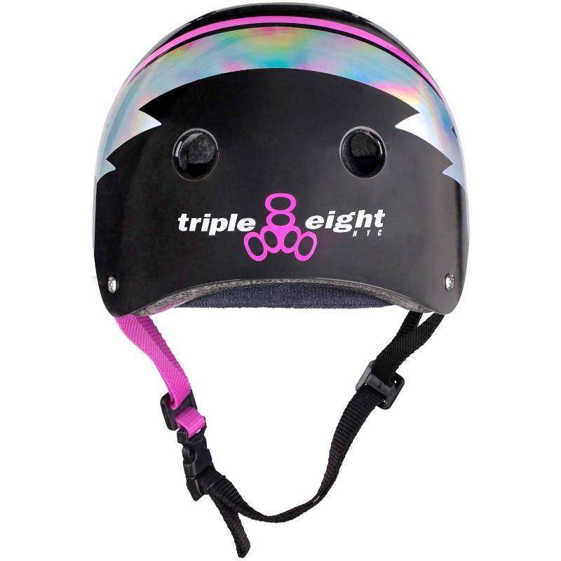 Triple Eight Certified Sweatsaver Skater Helmet (Black Hologram)