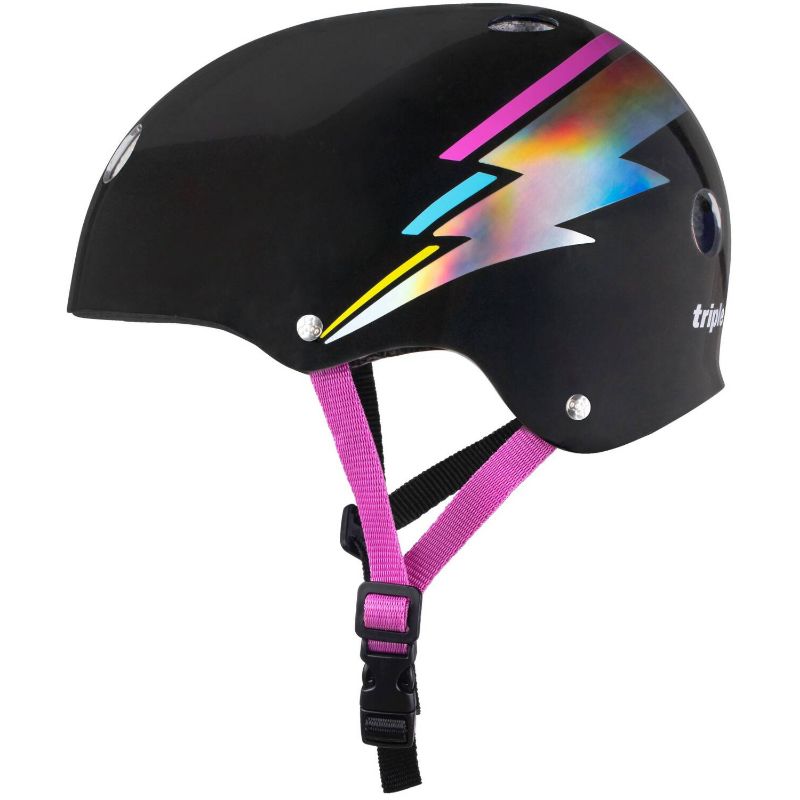 Triple Eight Certified Sweatsaver Skater Helmet (Black Hologram)