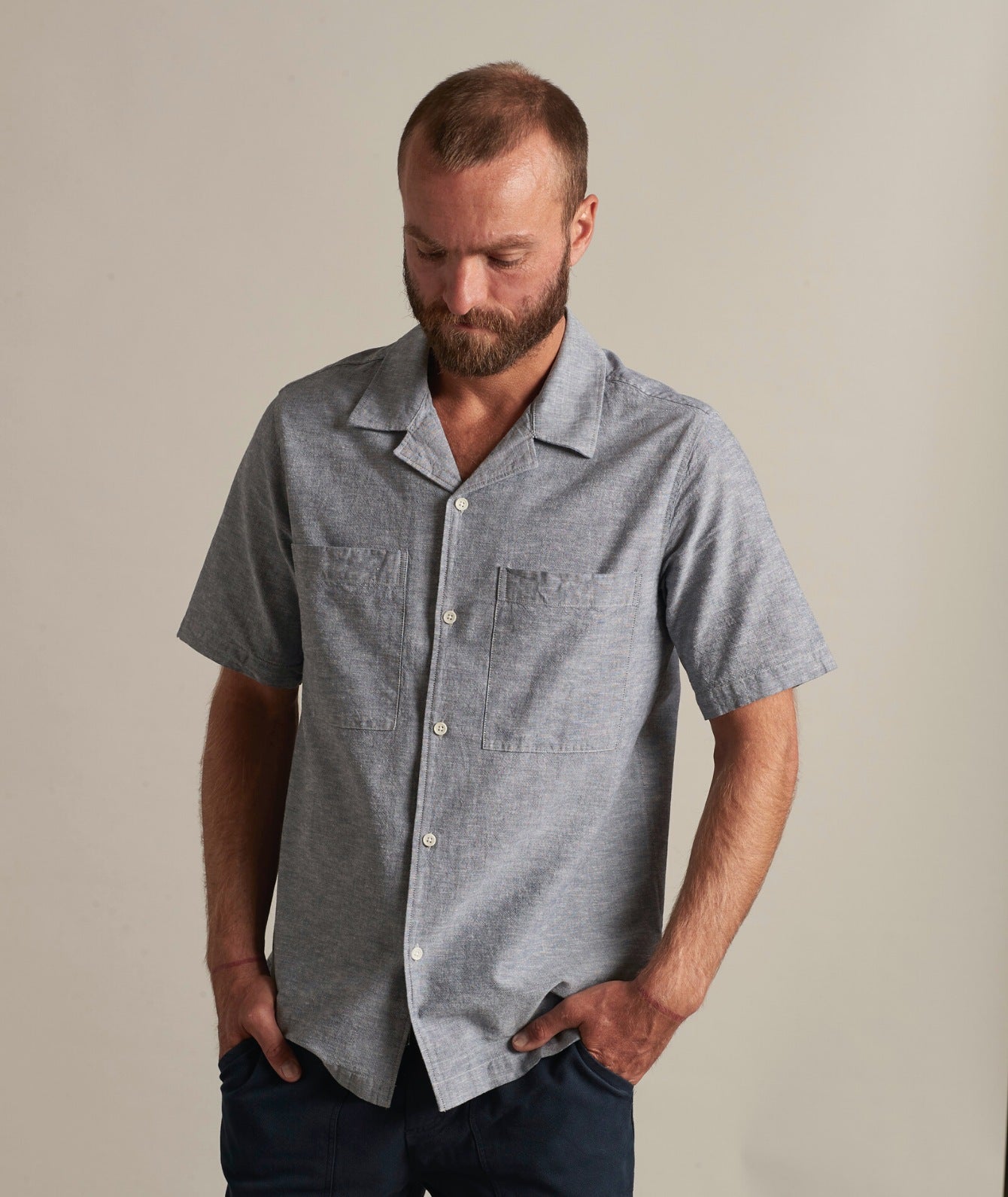Love Pelle Men'S Ss Shirt | Blue