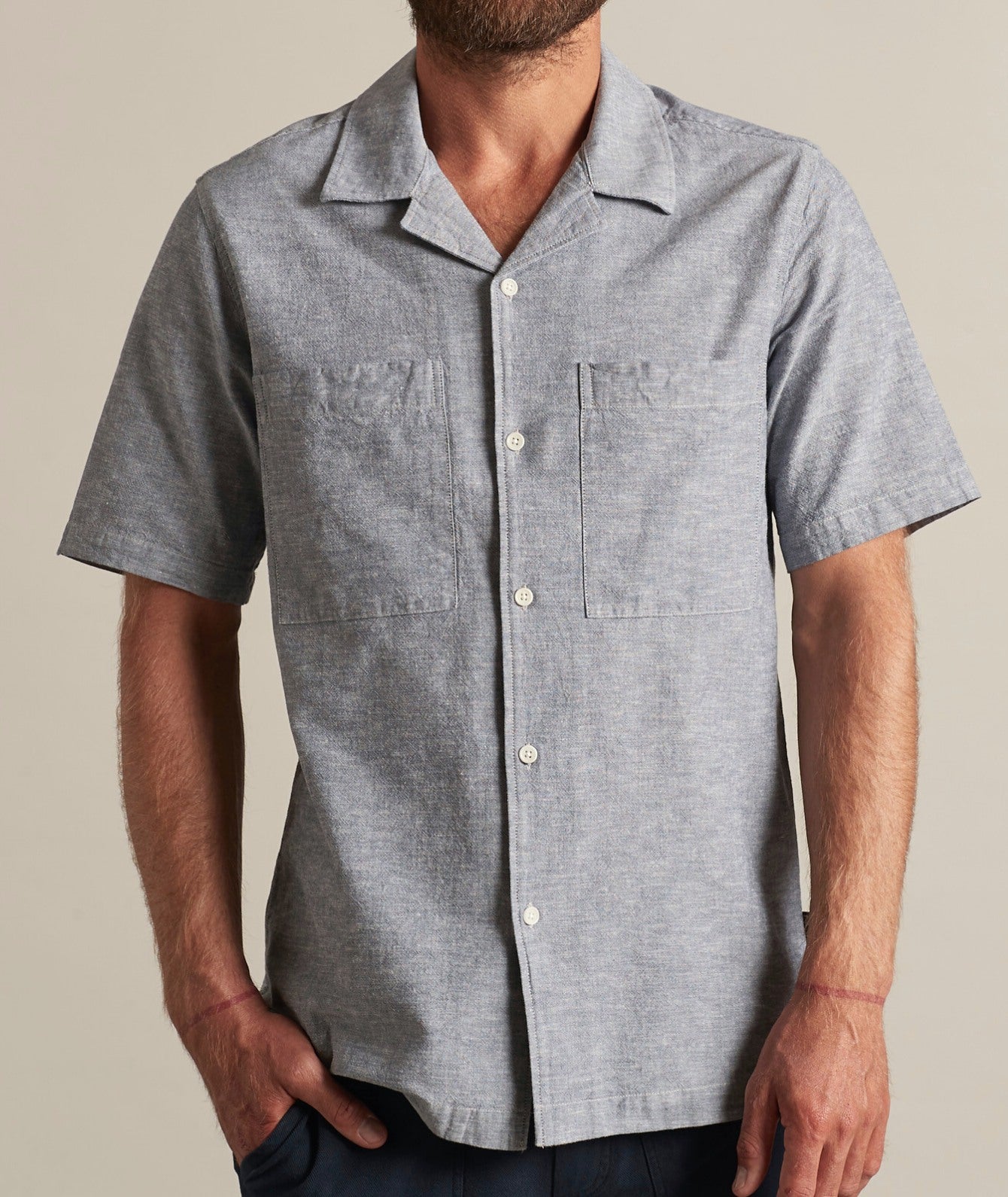 Love Pelle Men'S Ss Shirt | Blue