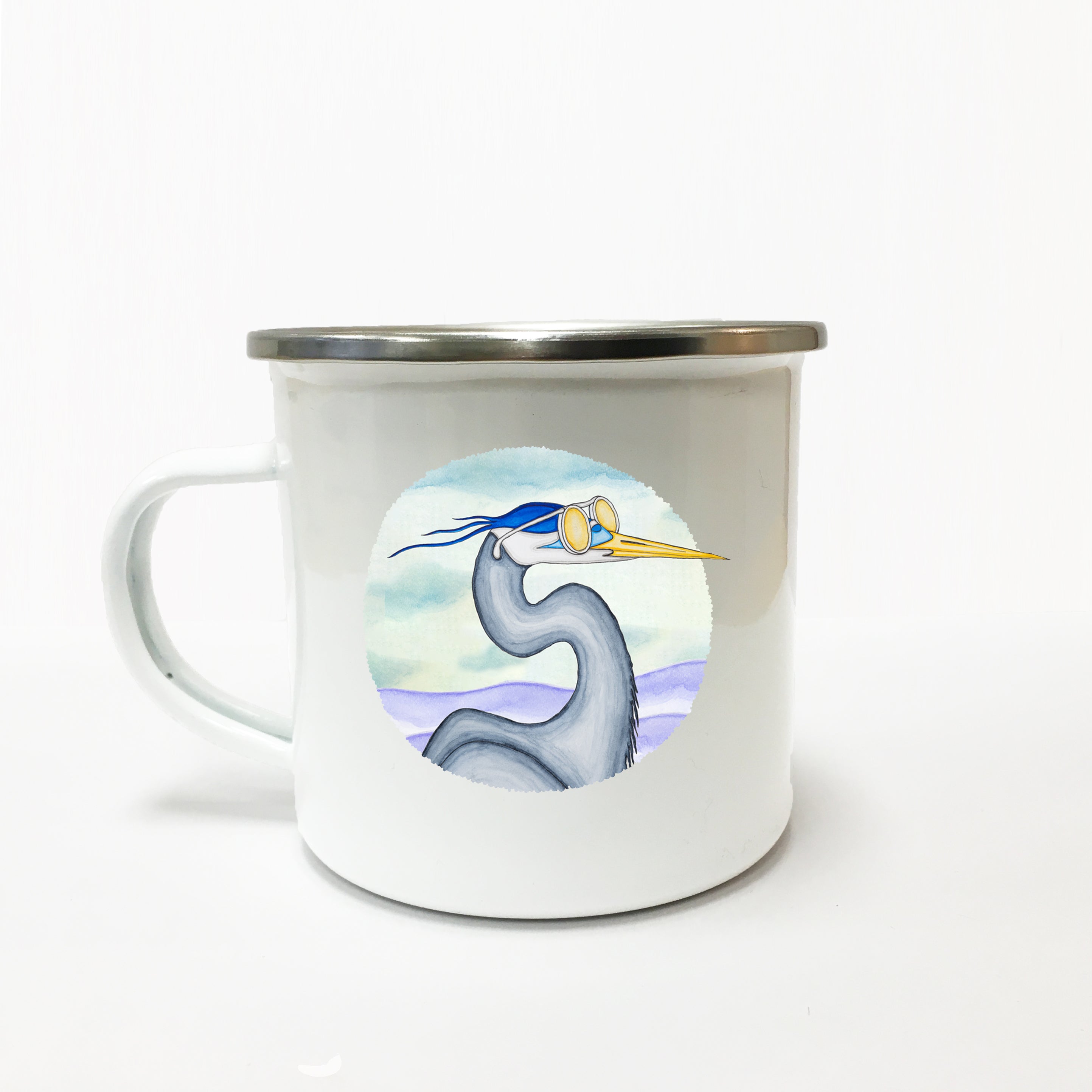 Egret Enamel Mug 