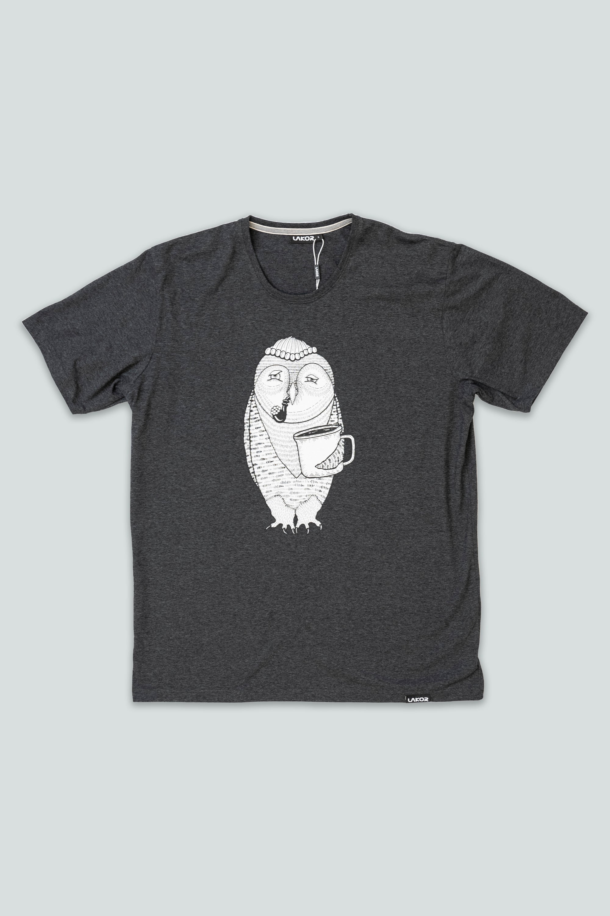 Owl T-shirt (Dark Grey) 