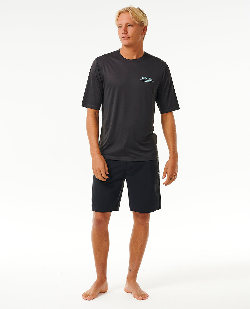 Ding repairs surflite upf s/s short sleeve rash guard 