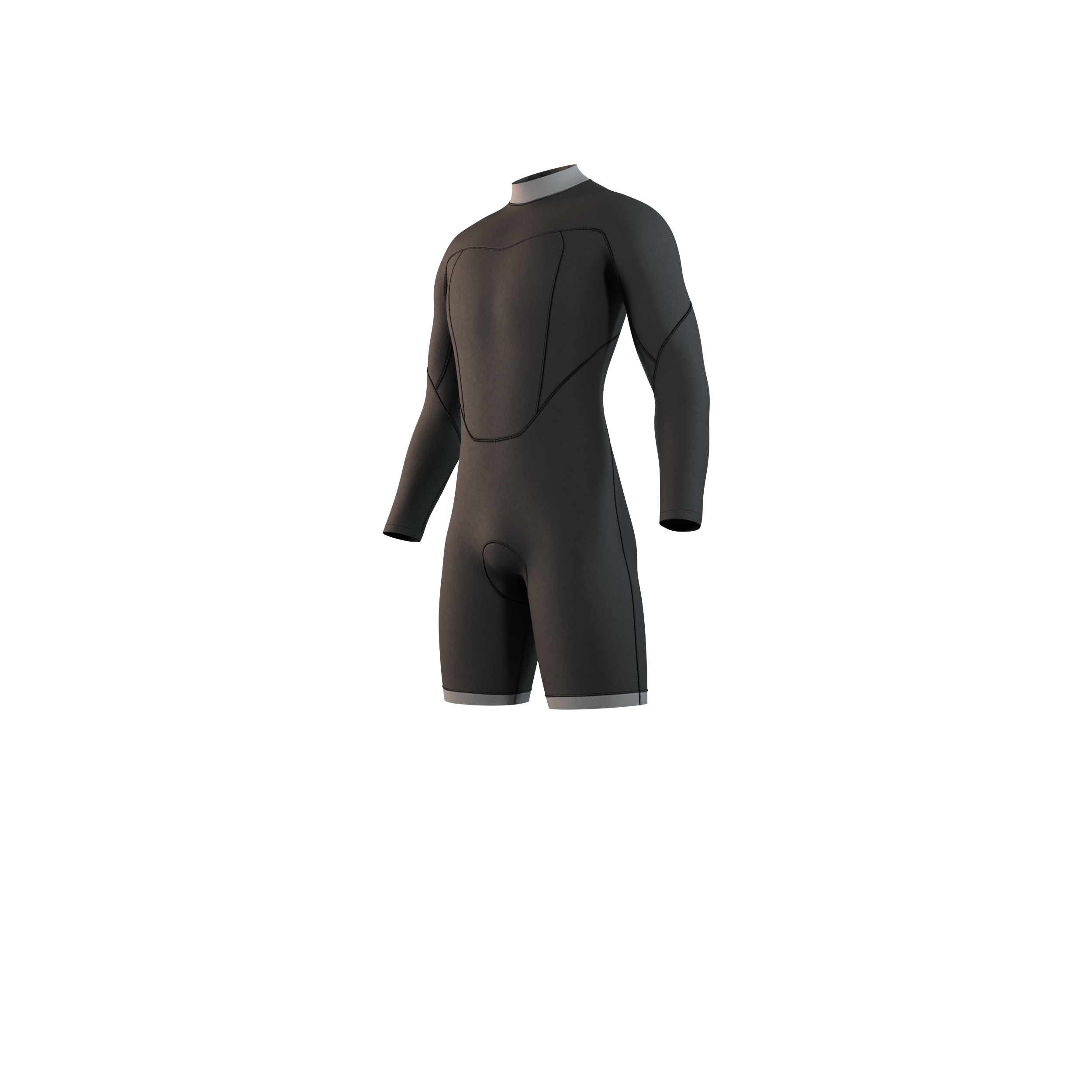 Mystic – Brand Longarm Shorty 3/2 mm Bzip Flatlock – 2025 – Schwarz