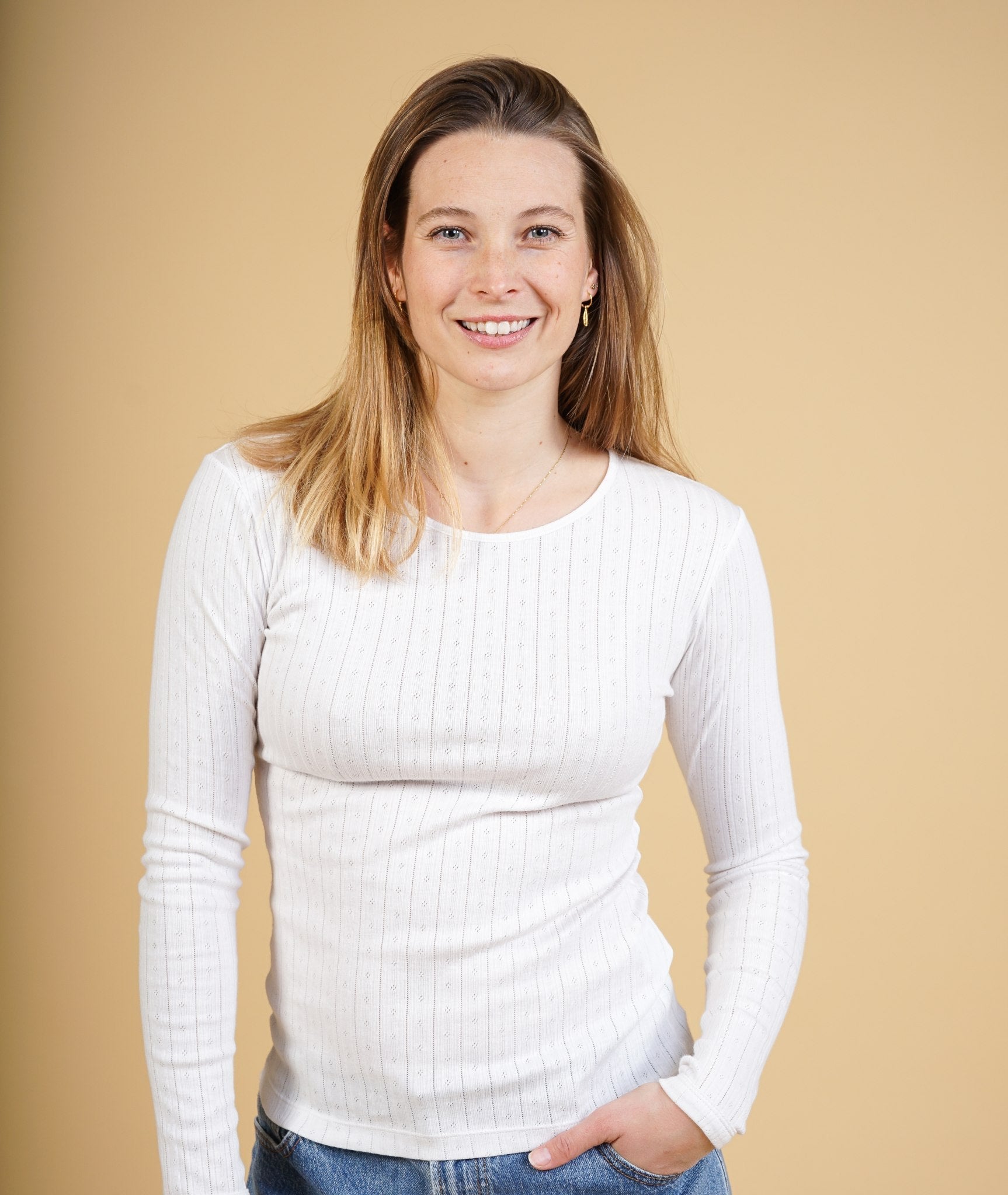Pointelle Women'S Ls T-Shirt