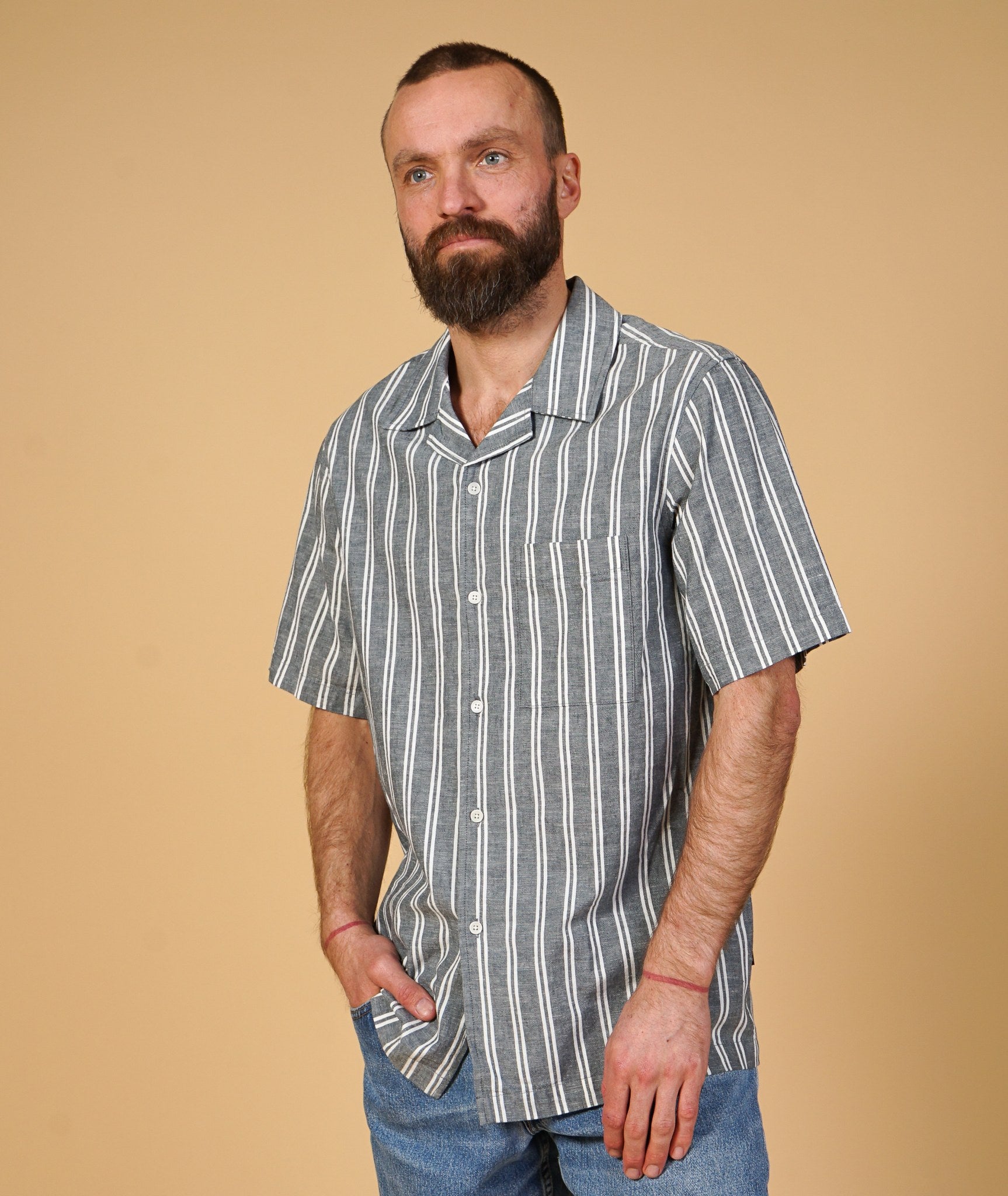 Pelle Men'S Ss Stripe Shirt