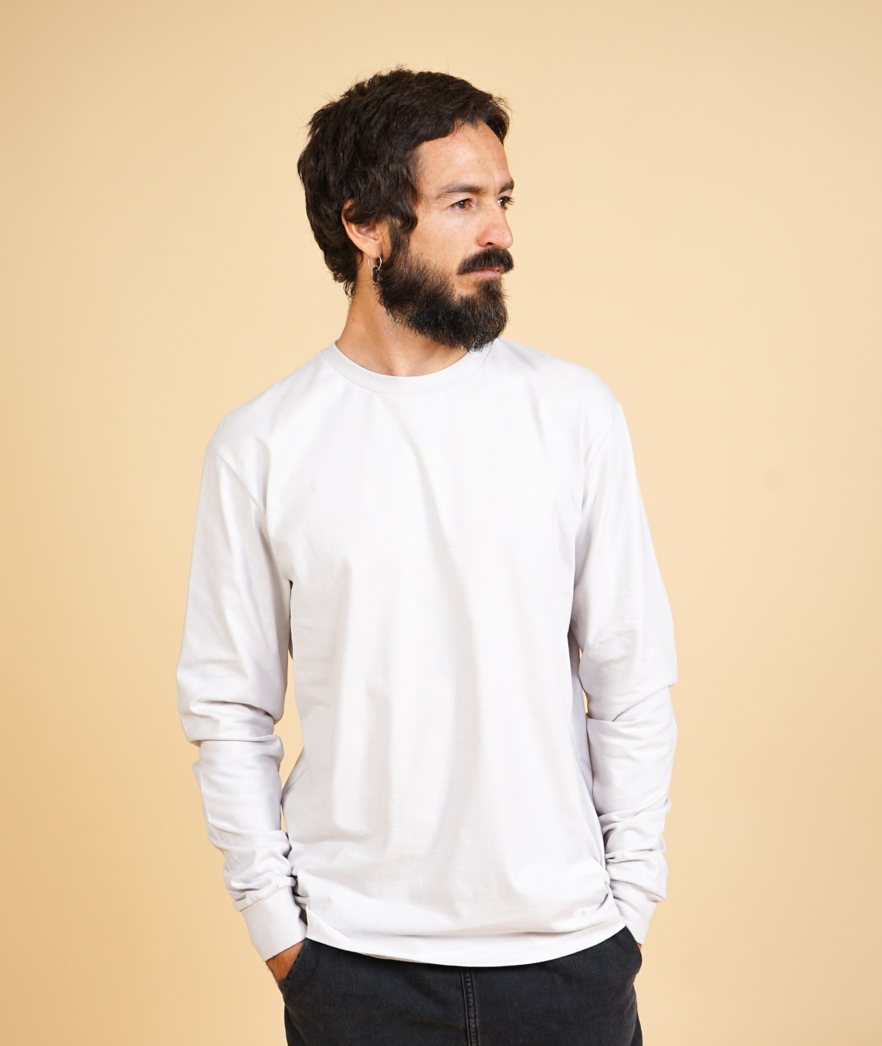 Basic Men'S Brushed LS T-Shirt