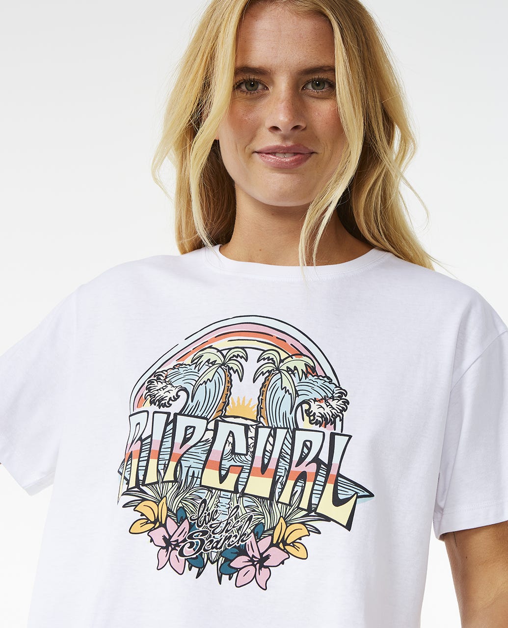 Kurzärmliges T-Shirt mit Block-Party-Crop