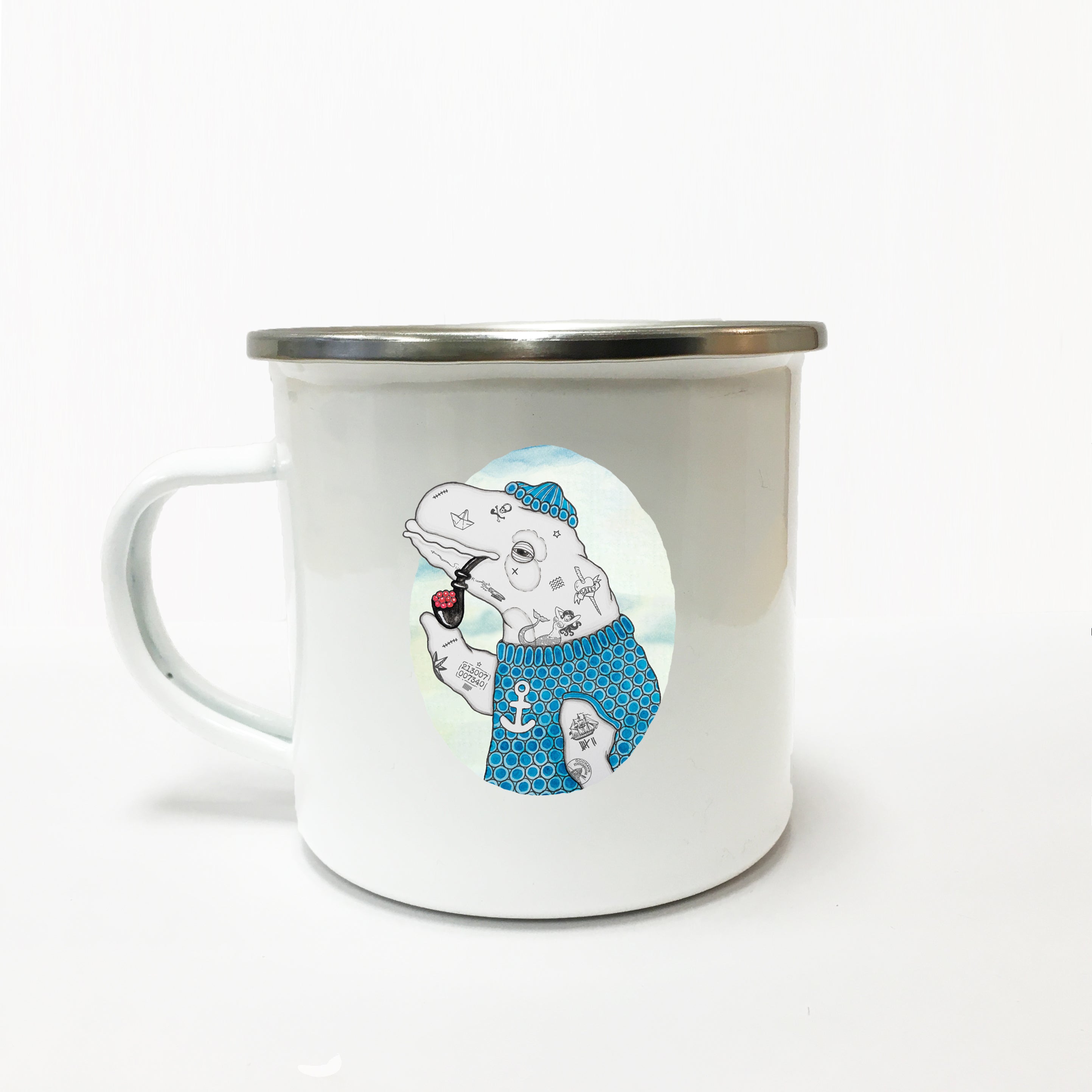 Badass Beluga Enamel Mug 