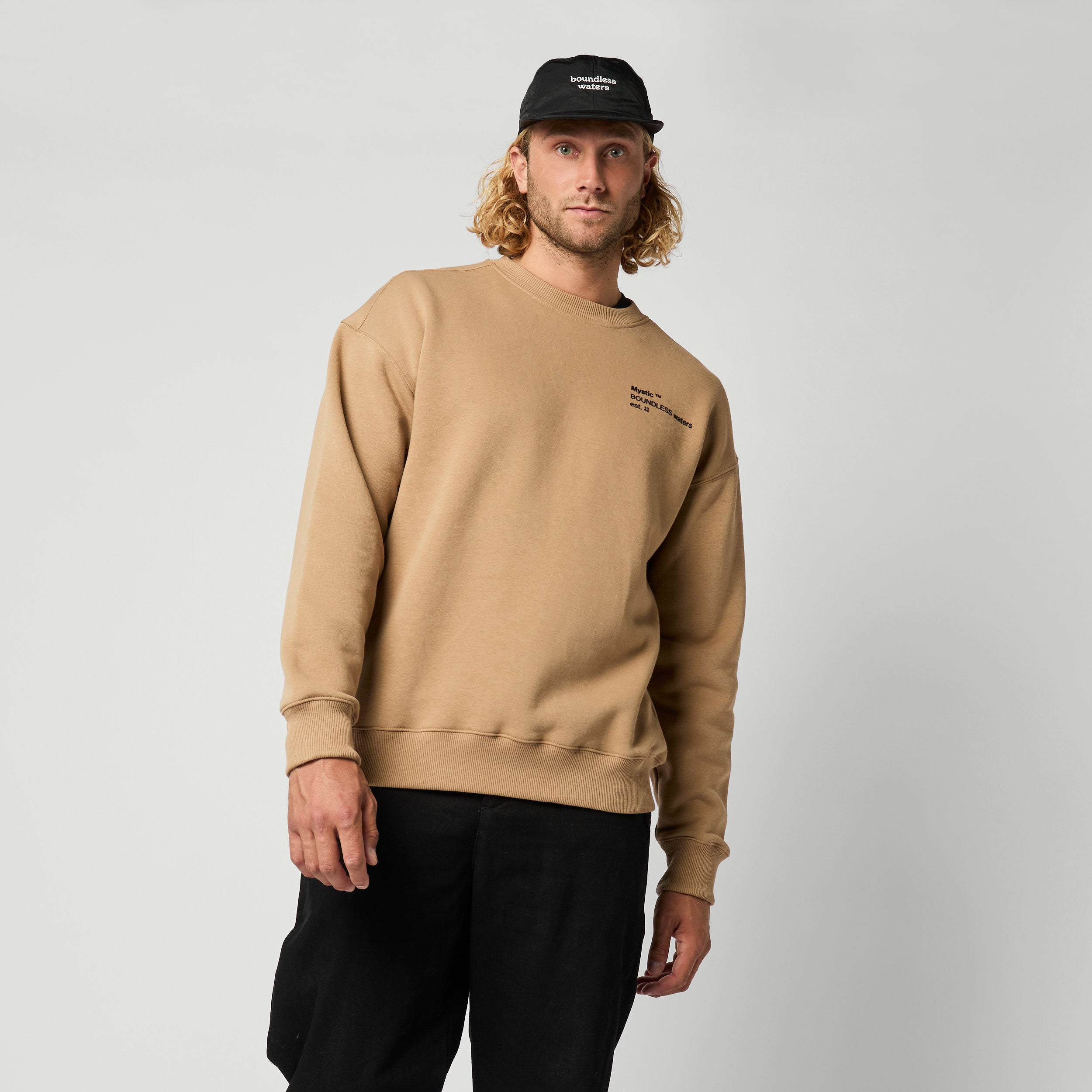 Mystic - Trademark Crew Sweat - Slate Brown