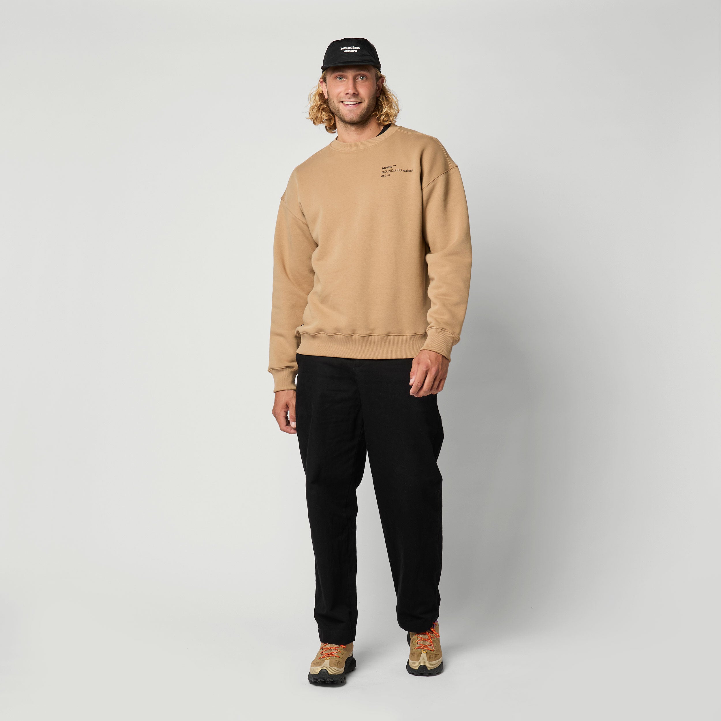Mystic - Trademark Crew Sweat - Slate Brown