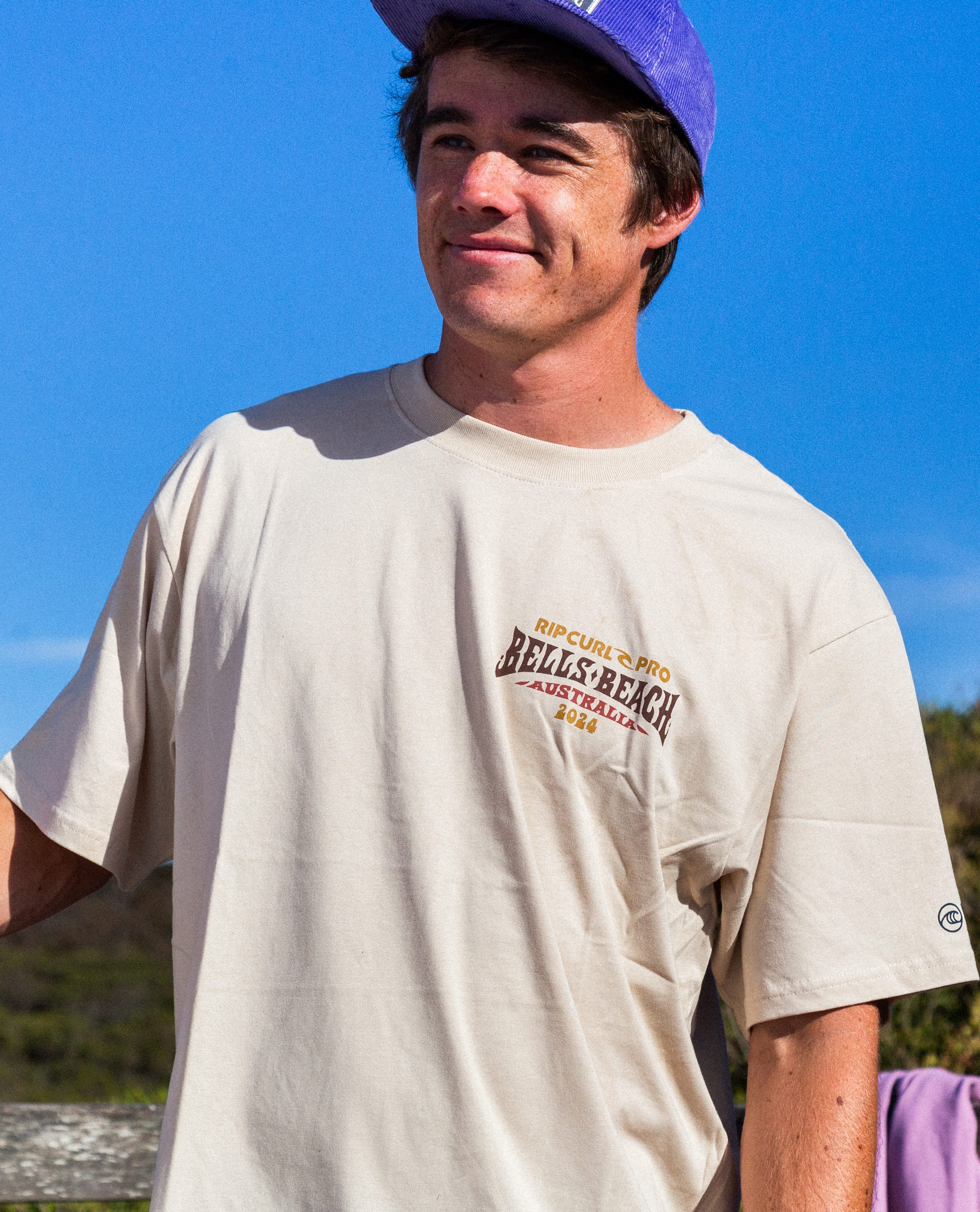 RIP Curl Pro Bells Beach 2024 Kurzschlämungs -T -Shirt ausrichten