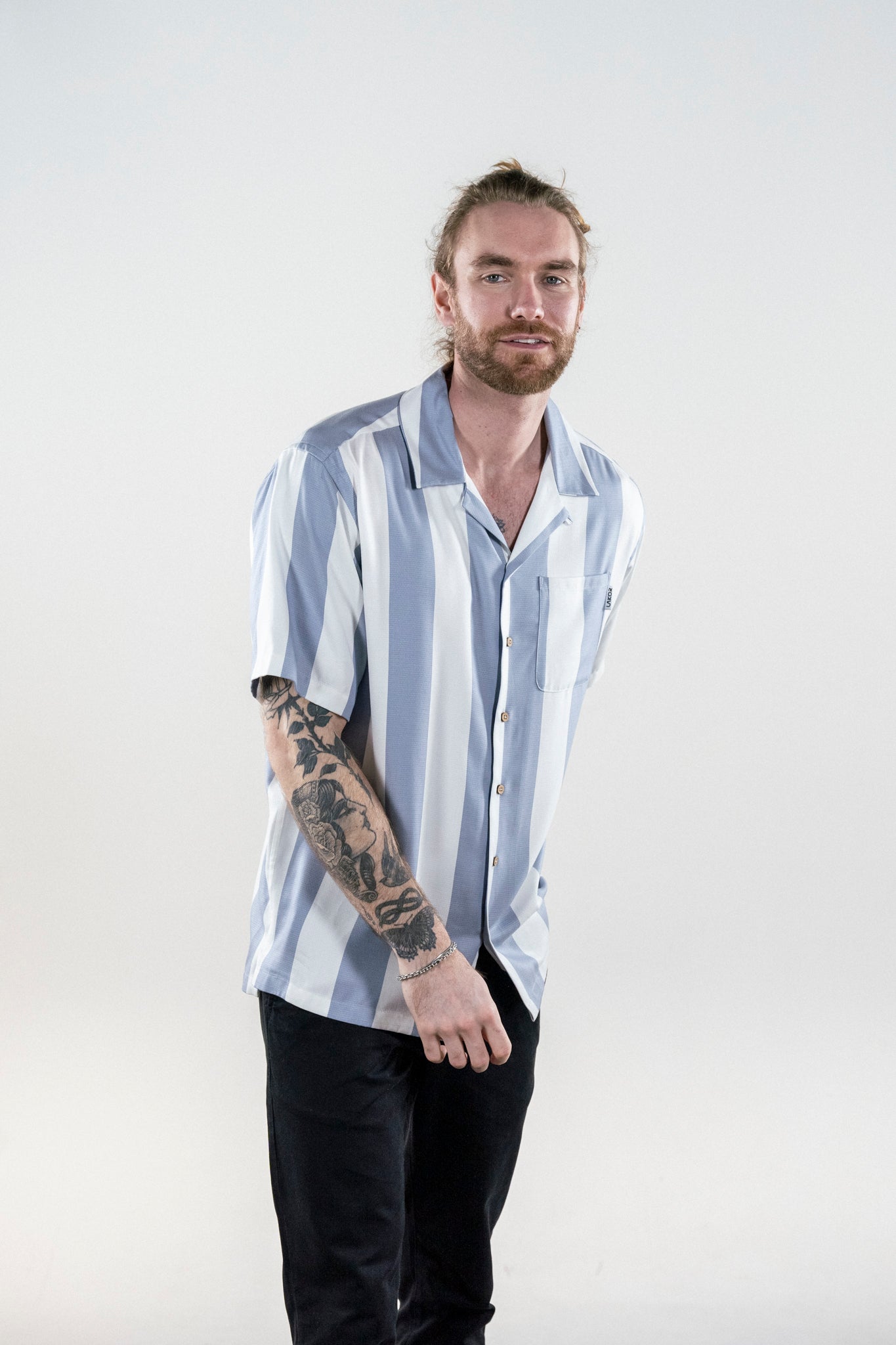 Bold Stripes Shirt (Light Blue) 