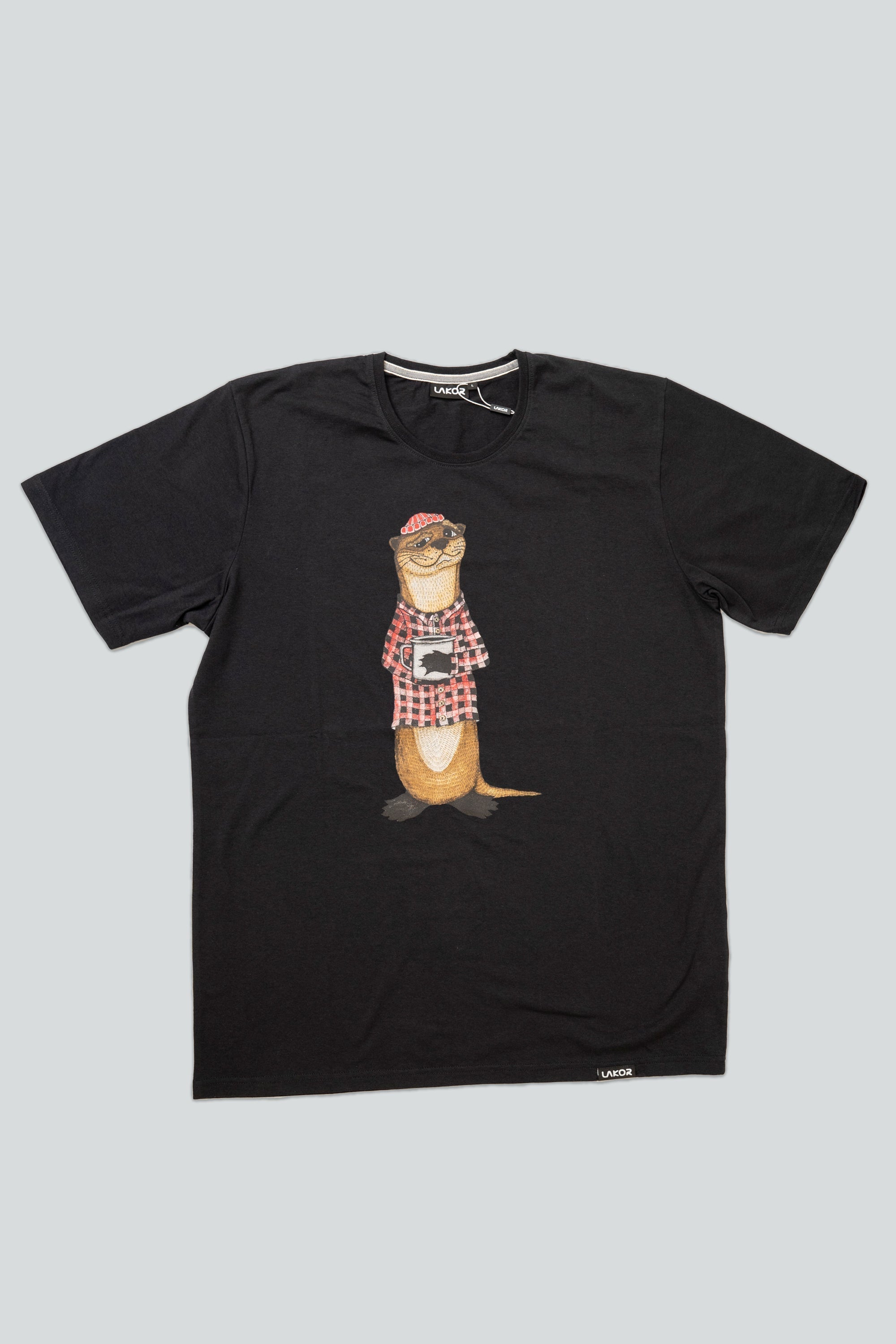 An Otter Coffee T-shirt (Black) 
