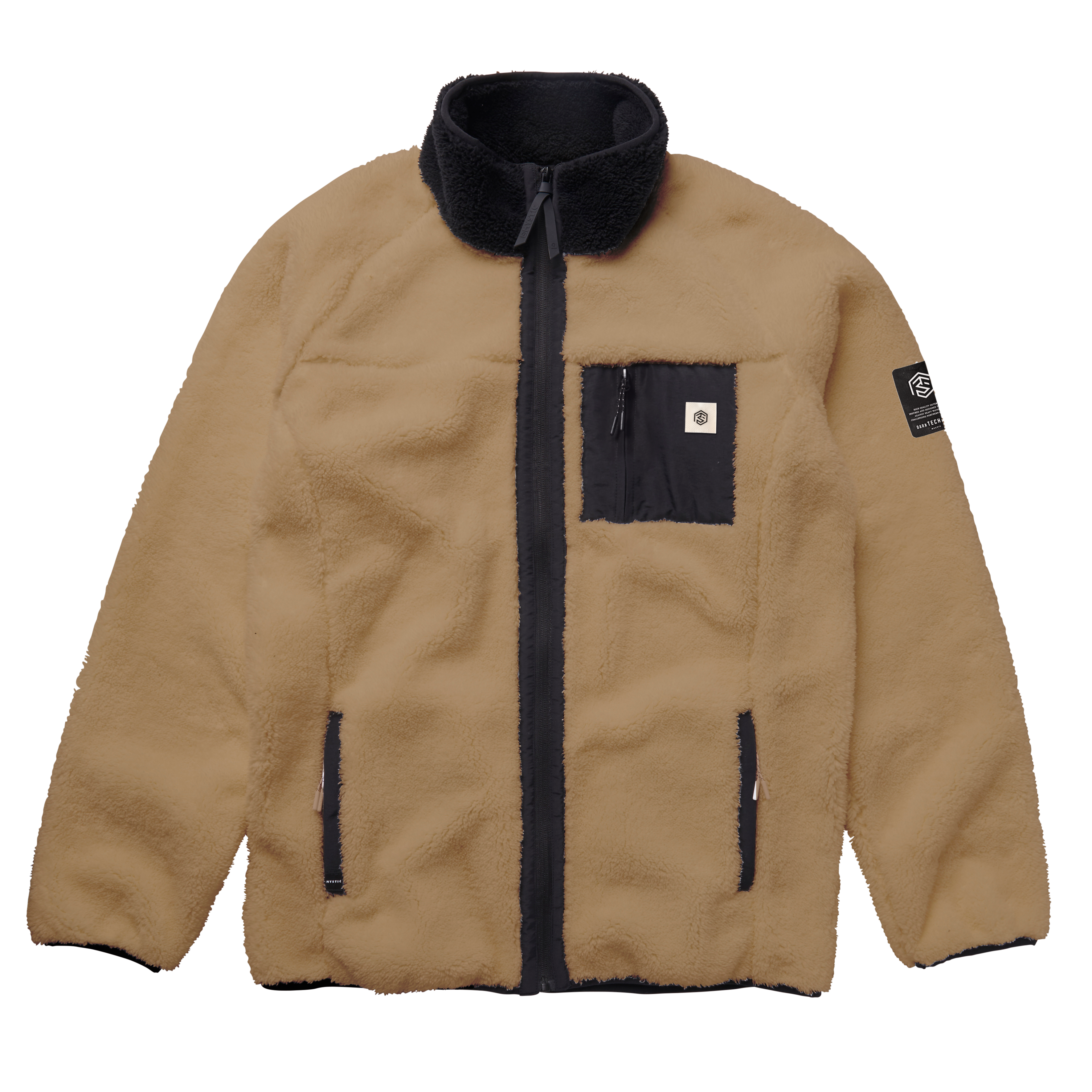 Mystic - DTS Teddy Zip thru Sweat - Slate Brown