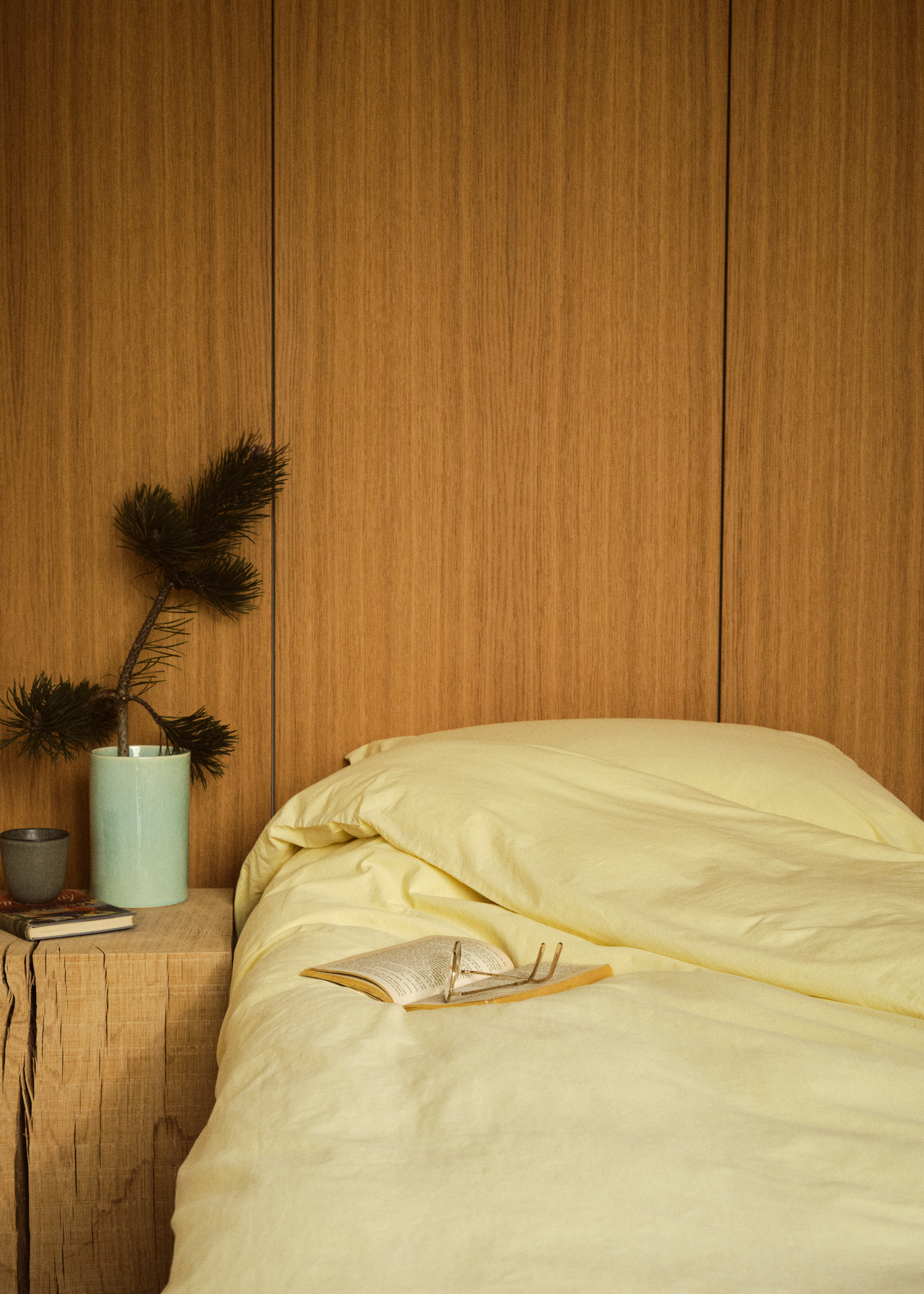 Bed Set - Plain - 140 X 200 + 60 X 70 - Lemon Sorbet