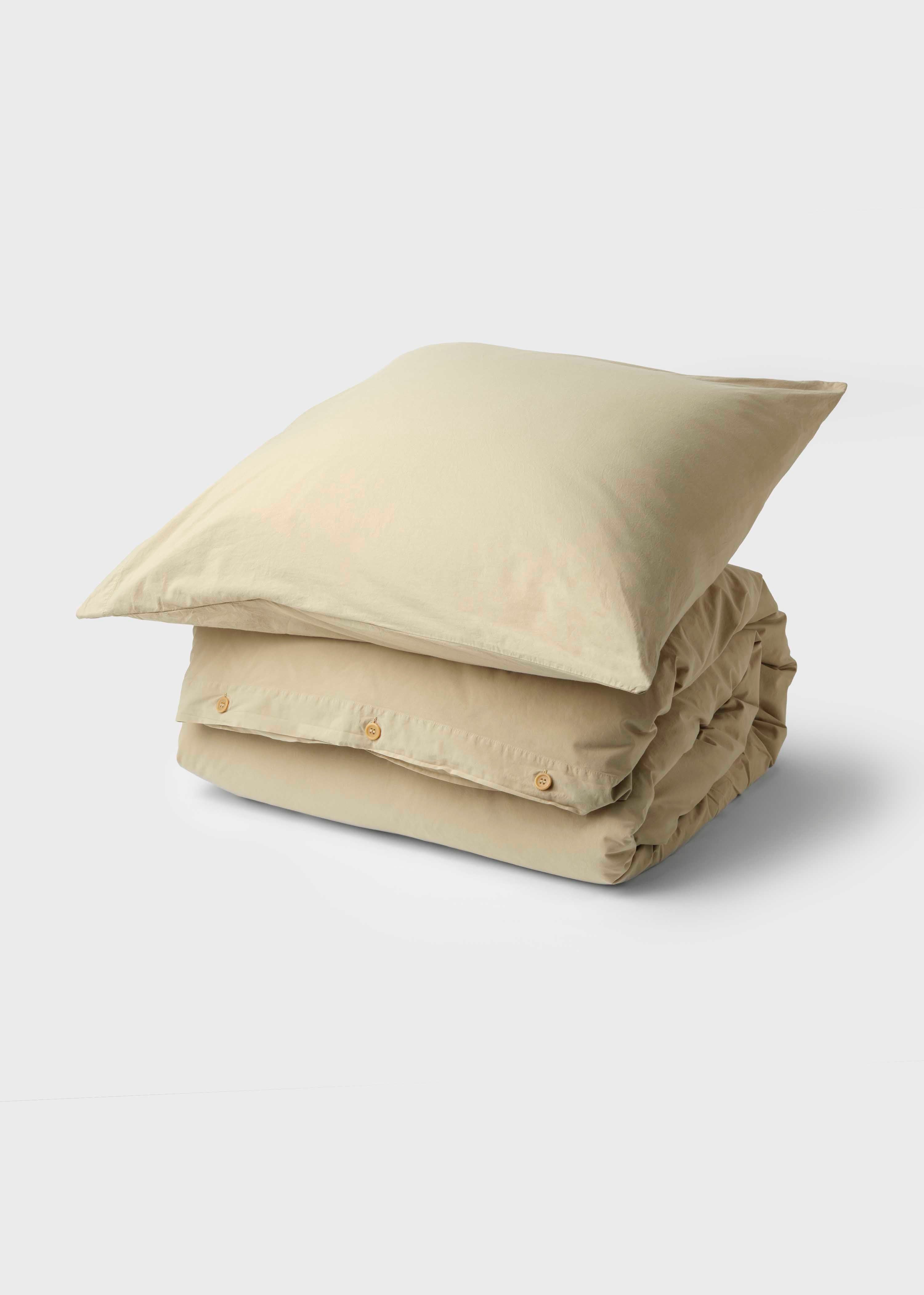 Bed Set - Plain - 140 X 200 + 60 X 70 - Sand