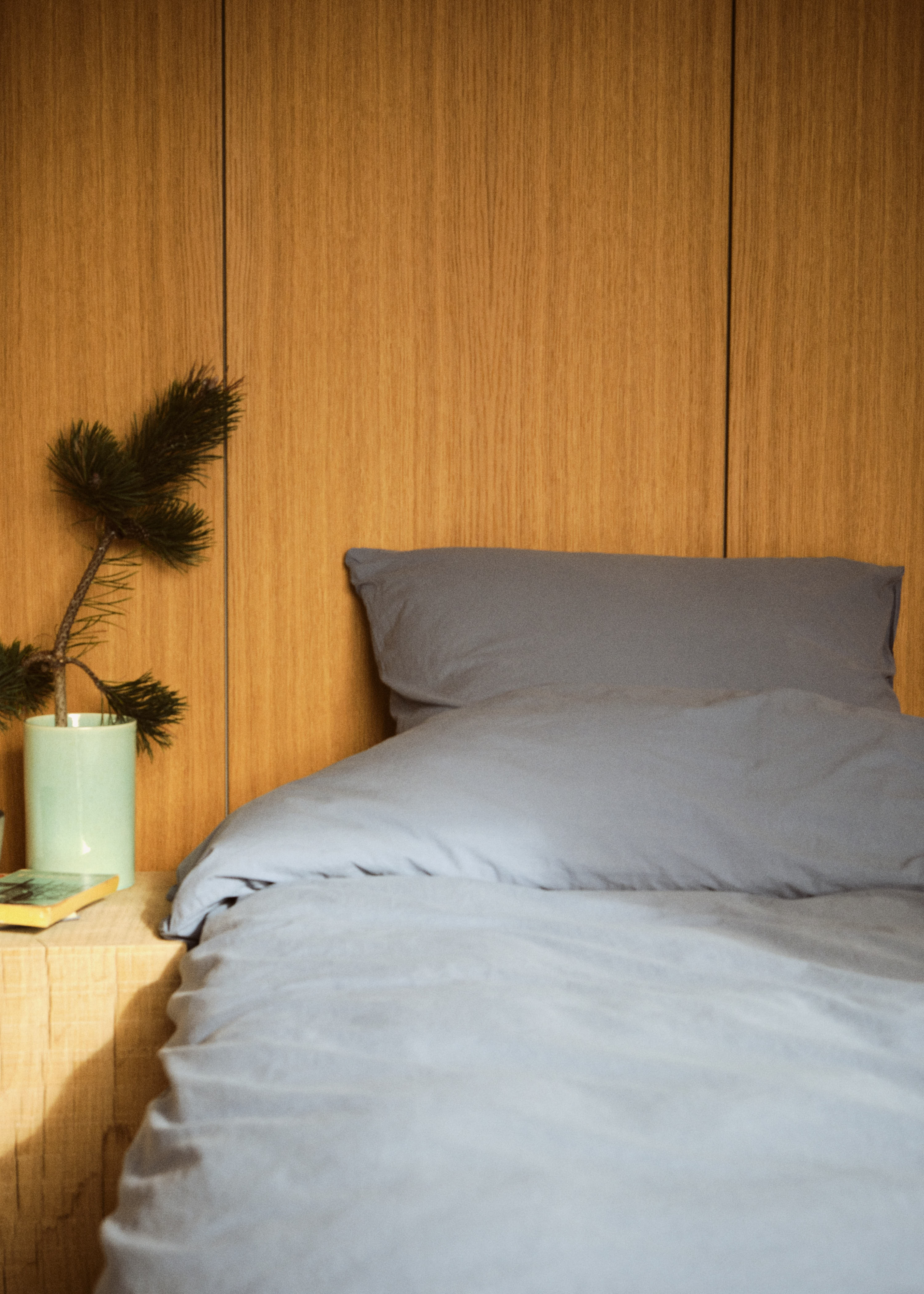 Bed Set - Plain - 140 X 220 + 60 X 70 - Light Blue