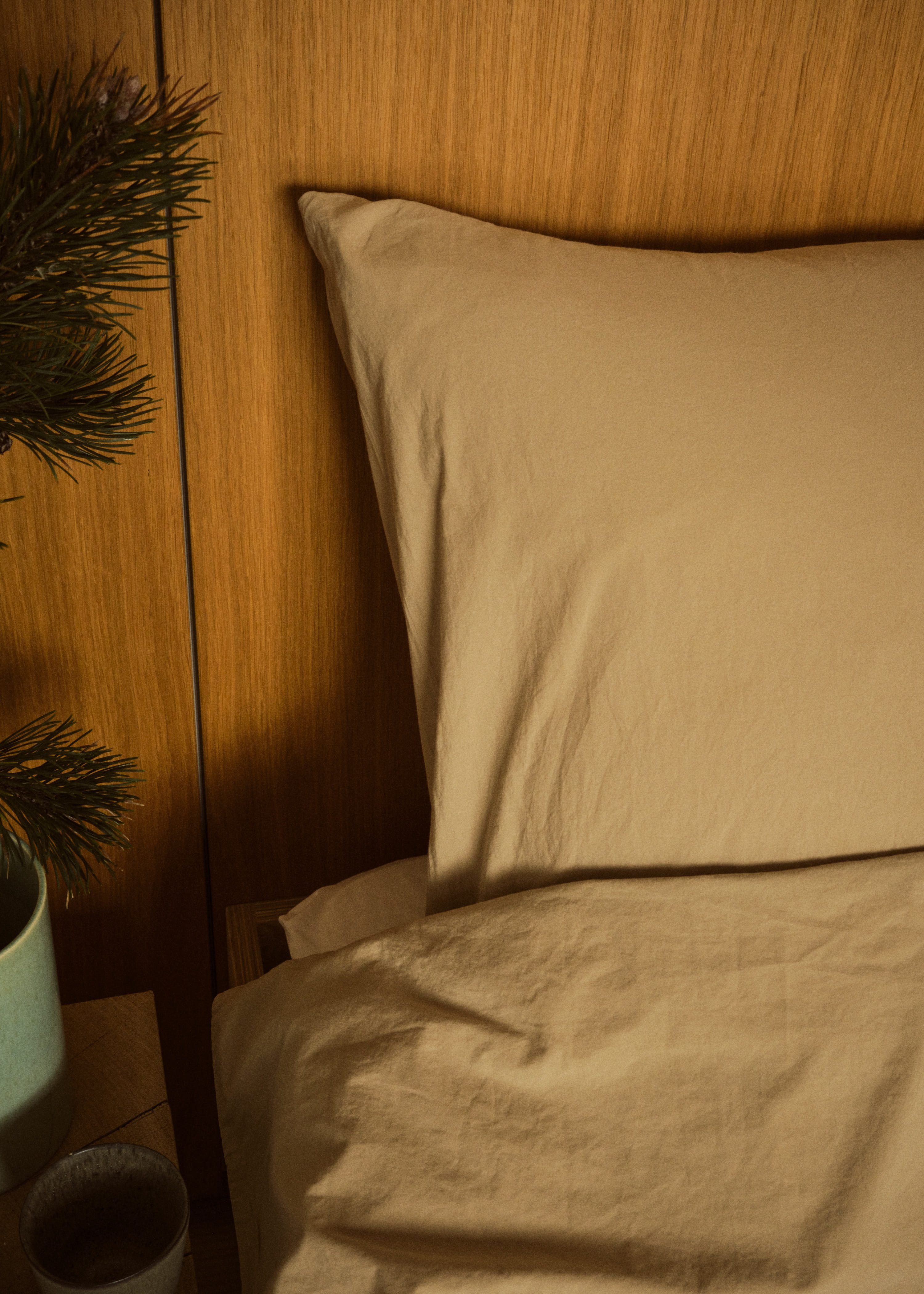 Bed Set - Plain - 140 X 220 + 60 X 70 - Sand