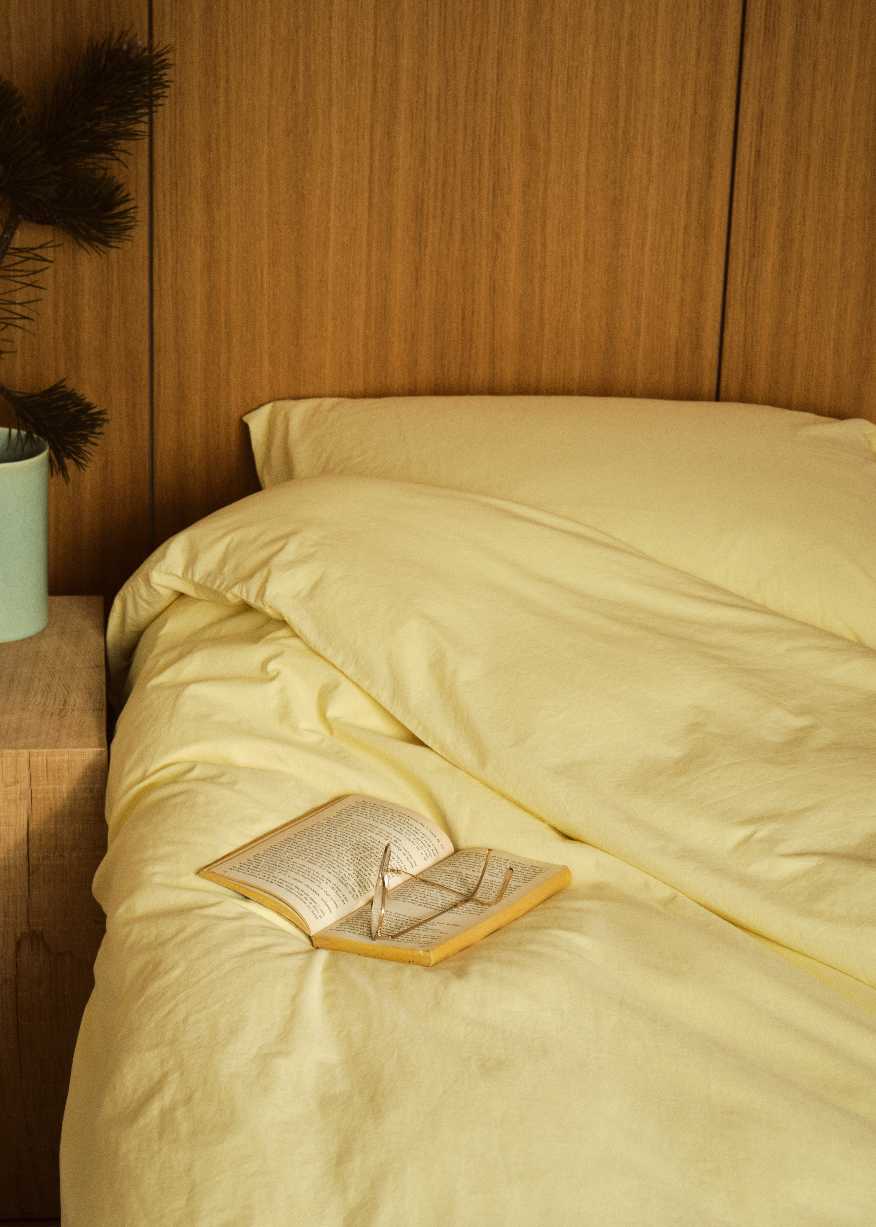 Bed Set - Plain - 140 X 220 + 80 X 80 - Lemon Sorbet