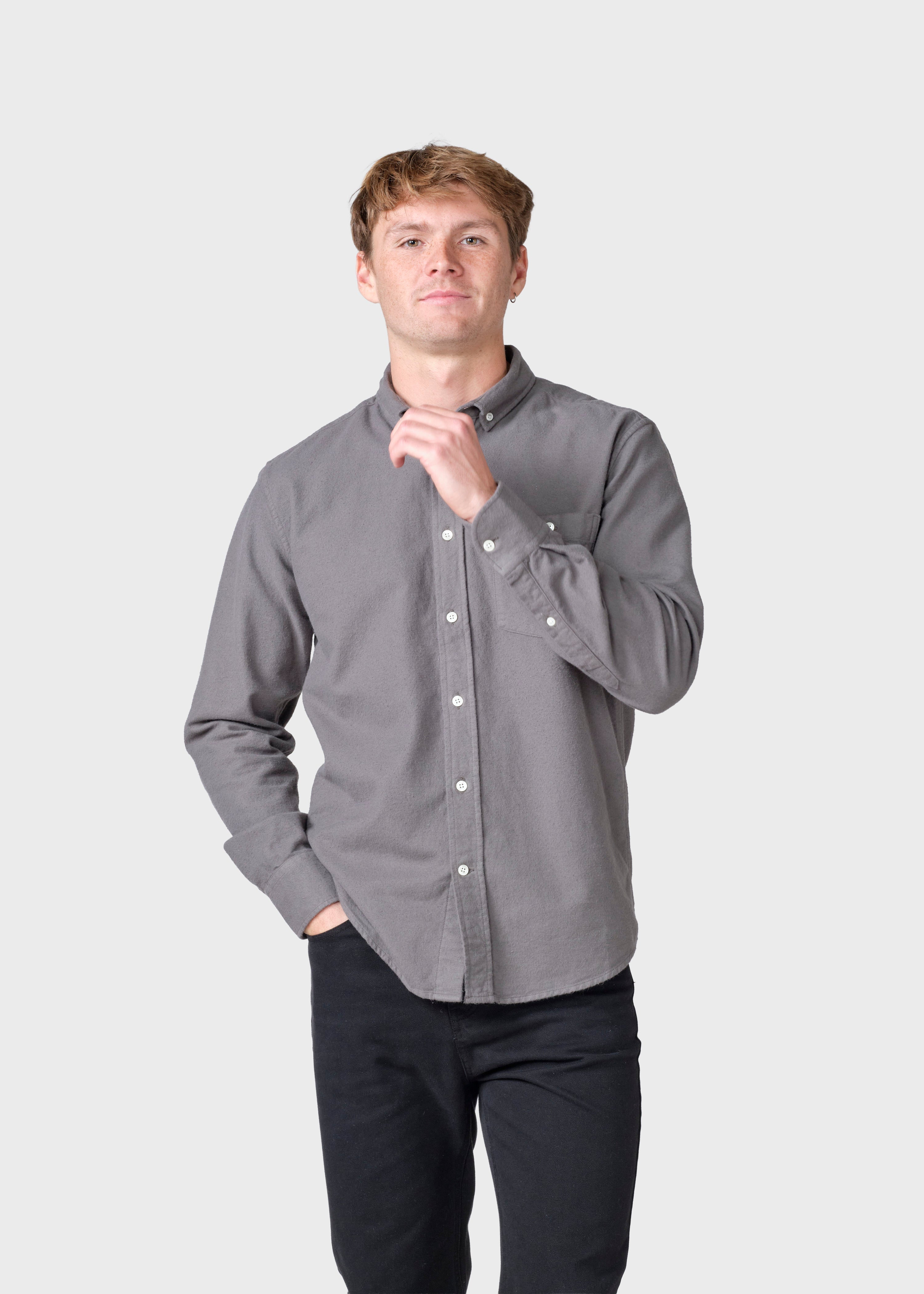 Benjamin Flannel Shirt - Taupe