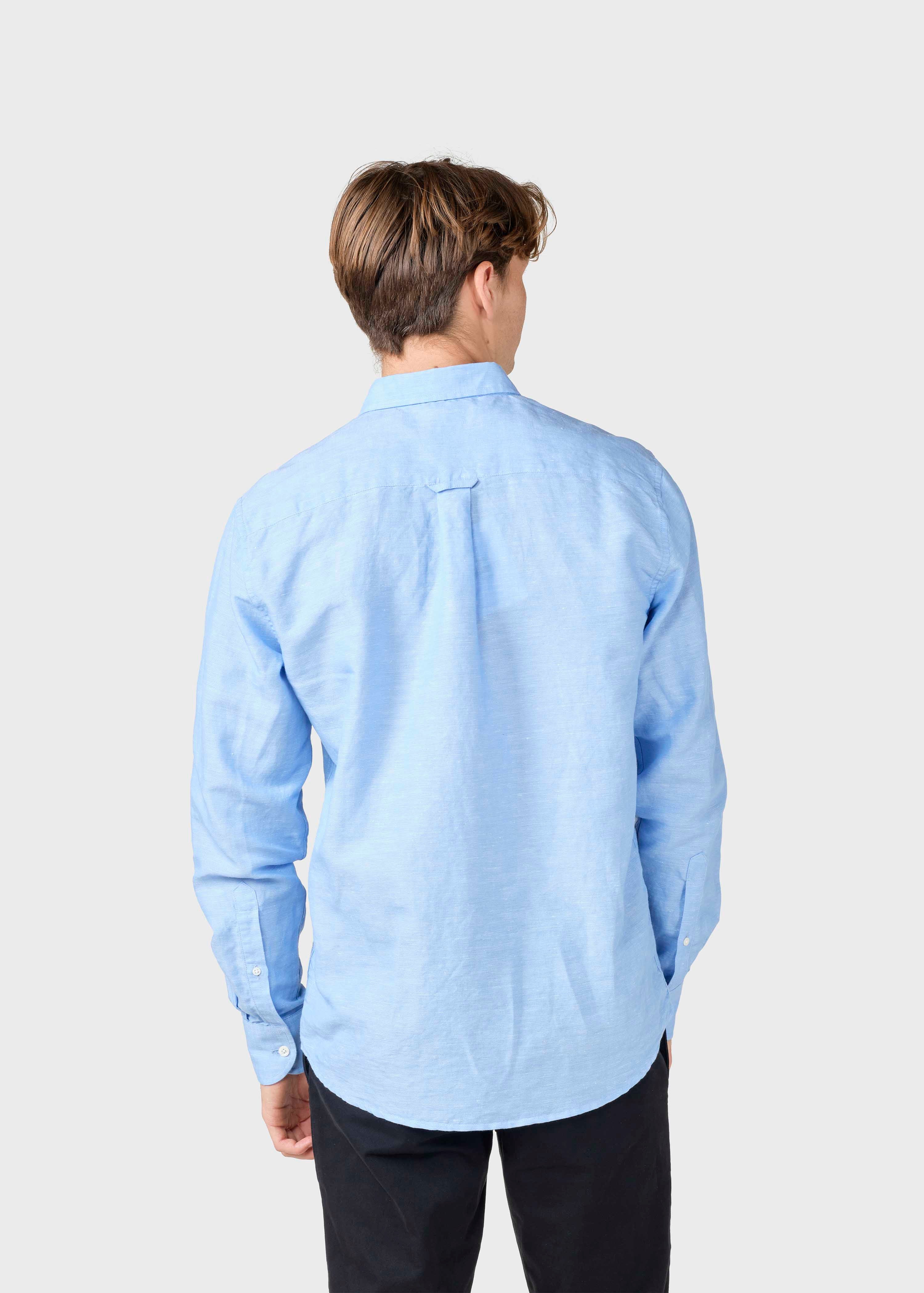 Benjamin Linen Shirt - Blue Melange