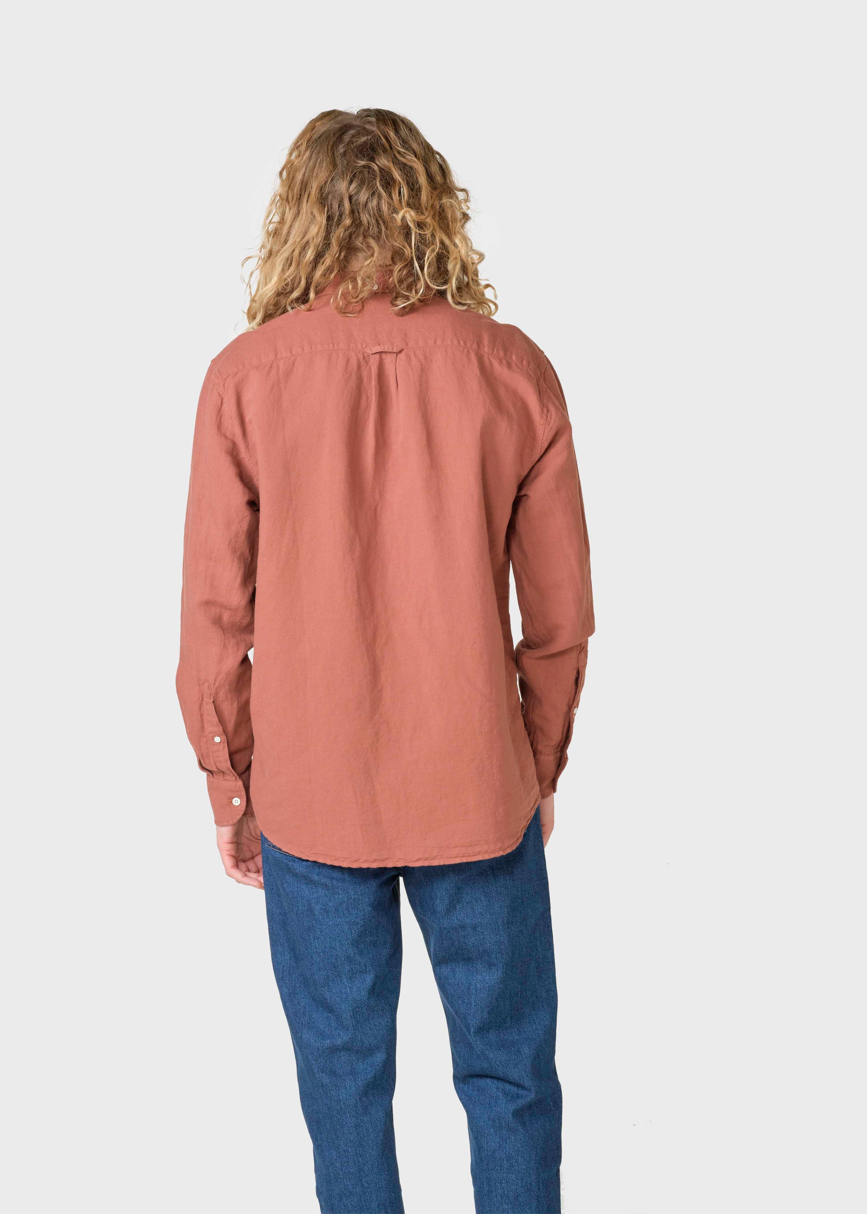 Benjamin Linen Shirt - Burnt Sienna