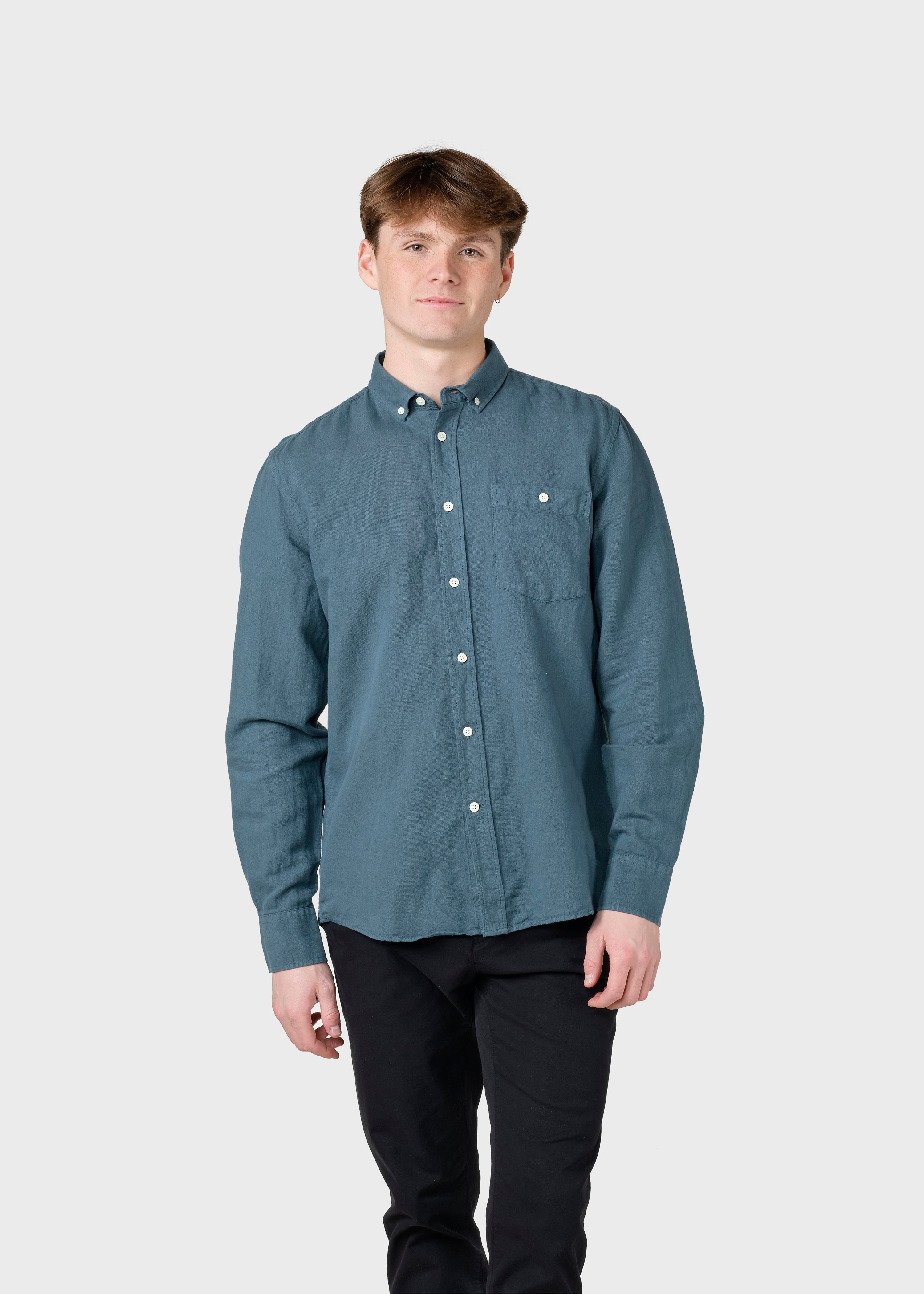 Benjamin Linen Shirt - Moss Green
