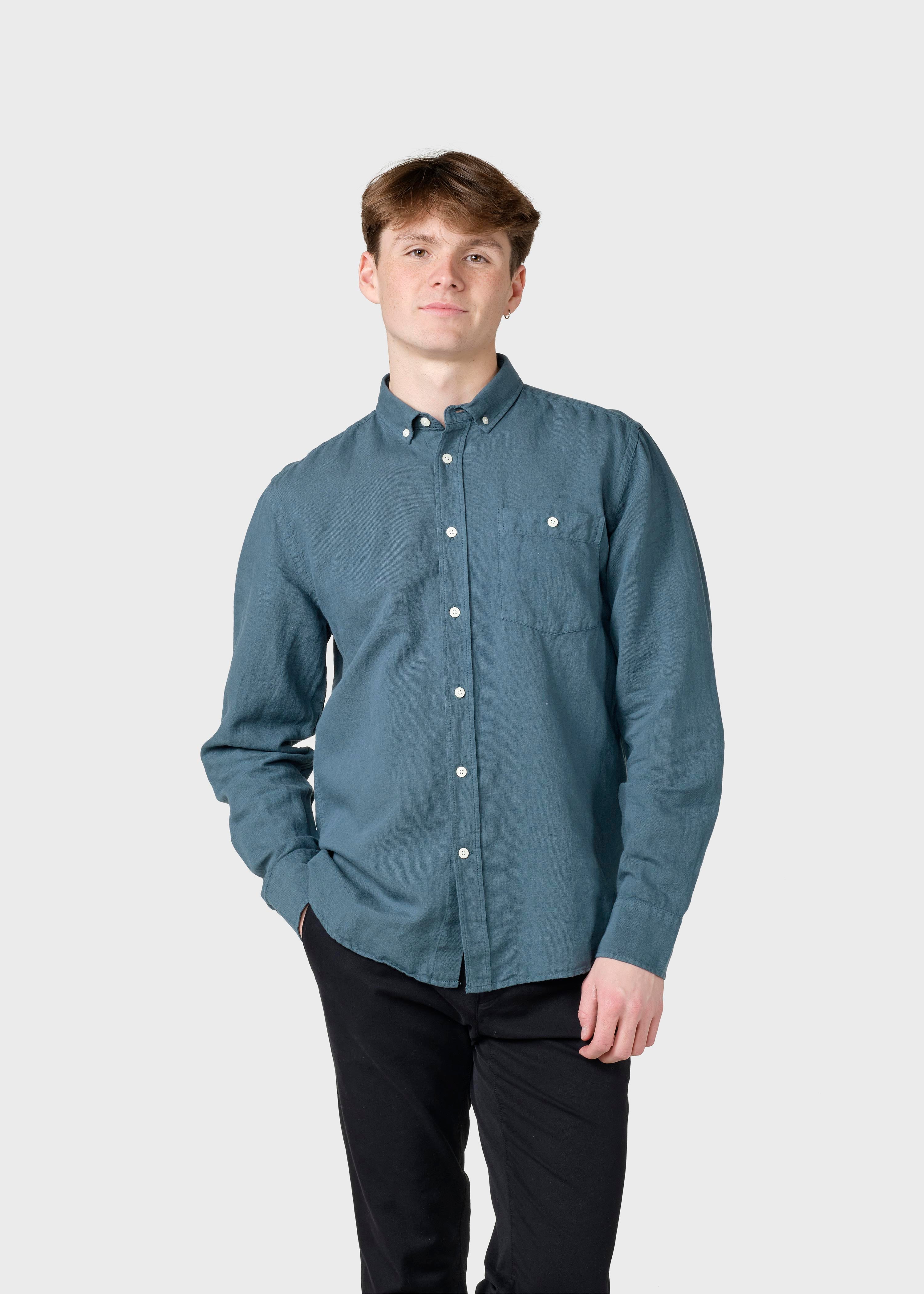 Benjamin Linen Shirt - Moss Green