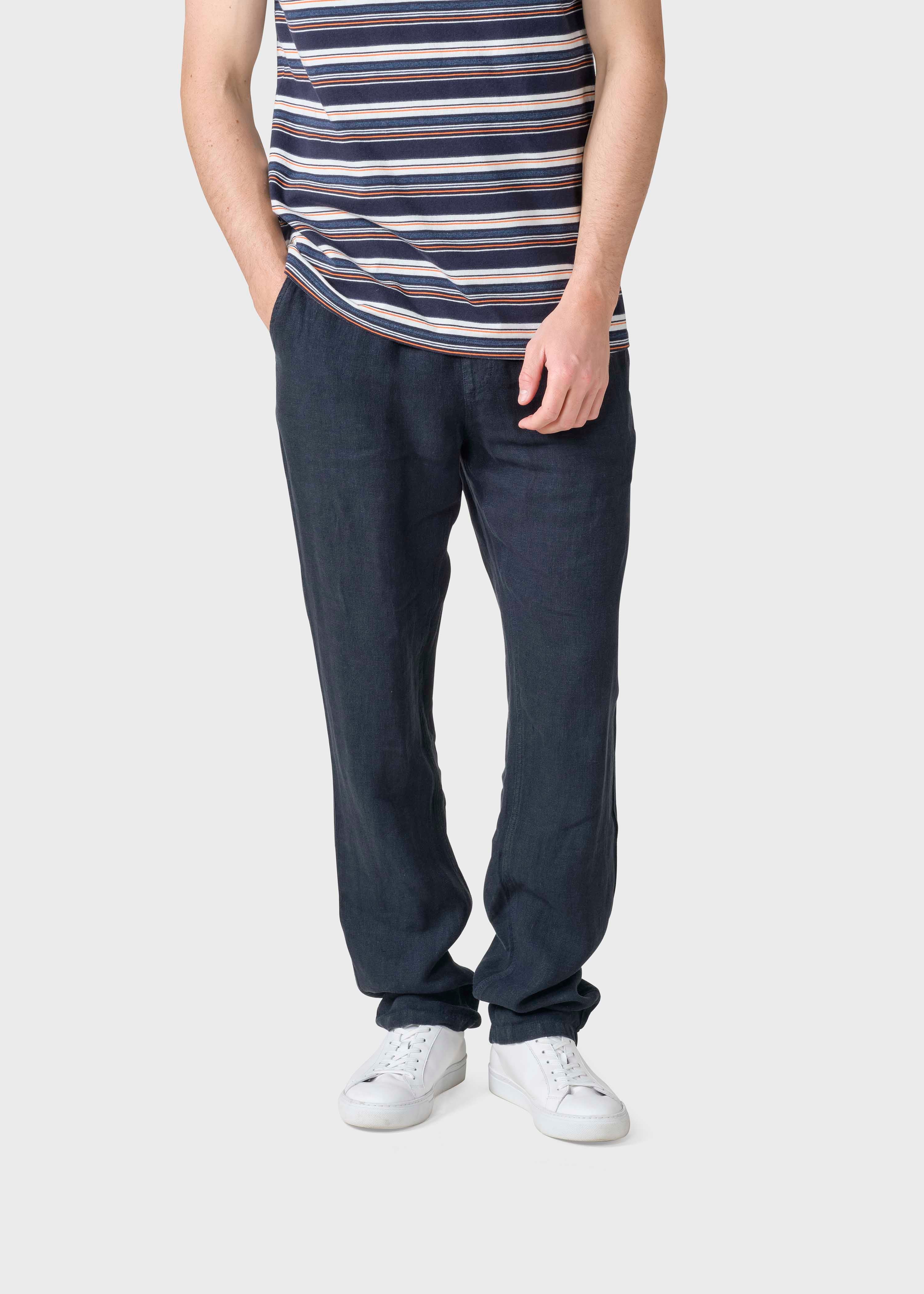 Birger Cotton/linen Pants - Navy