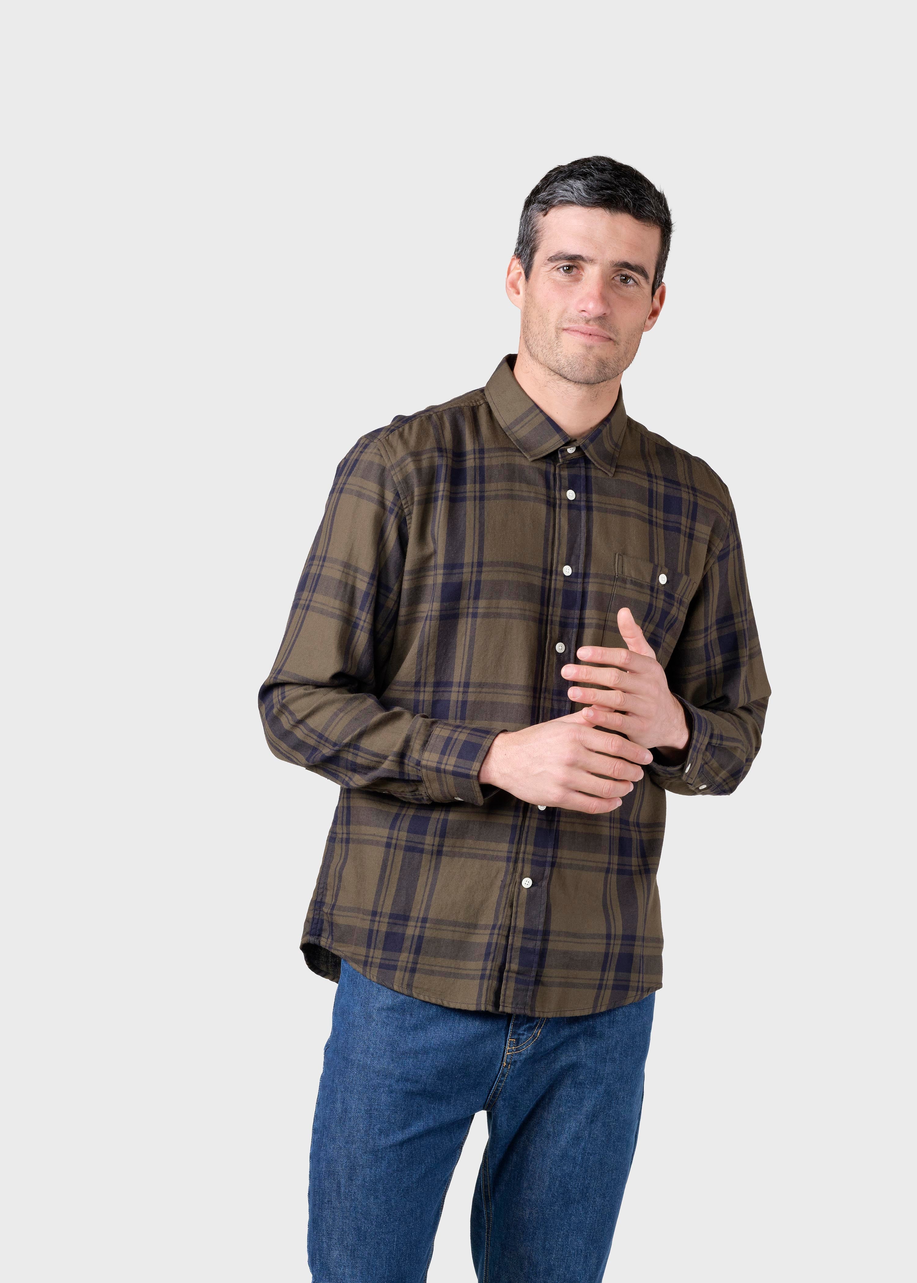 Bruce Shirt - Olive/navy
