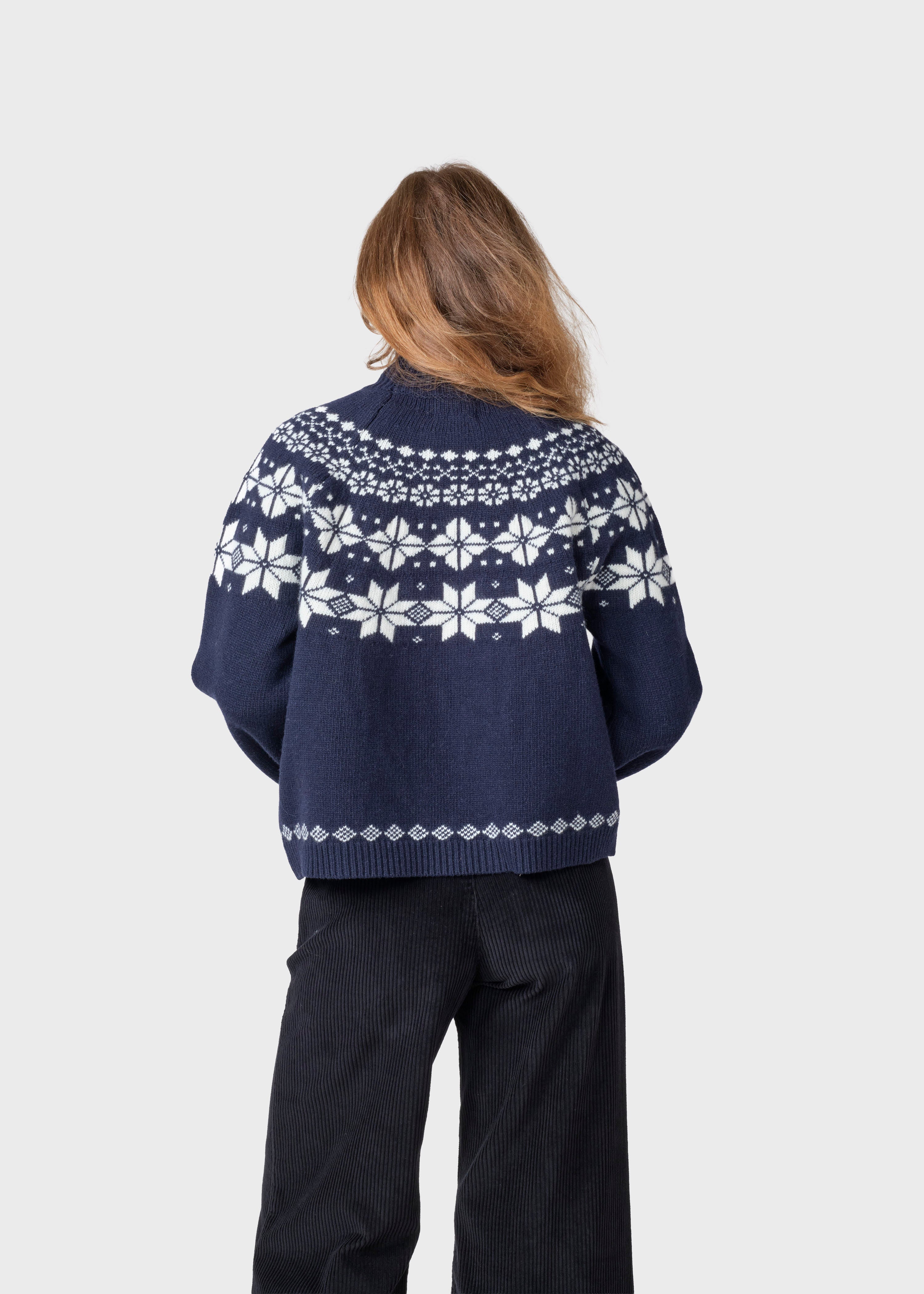 Claire Knit - Navy/cream