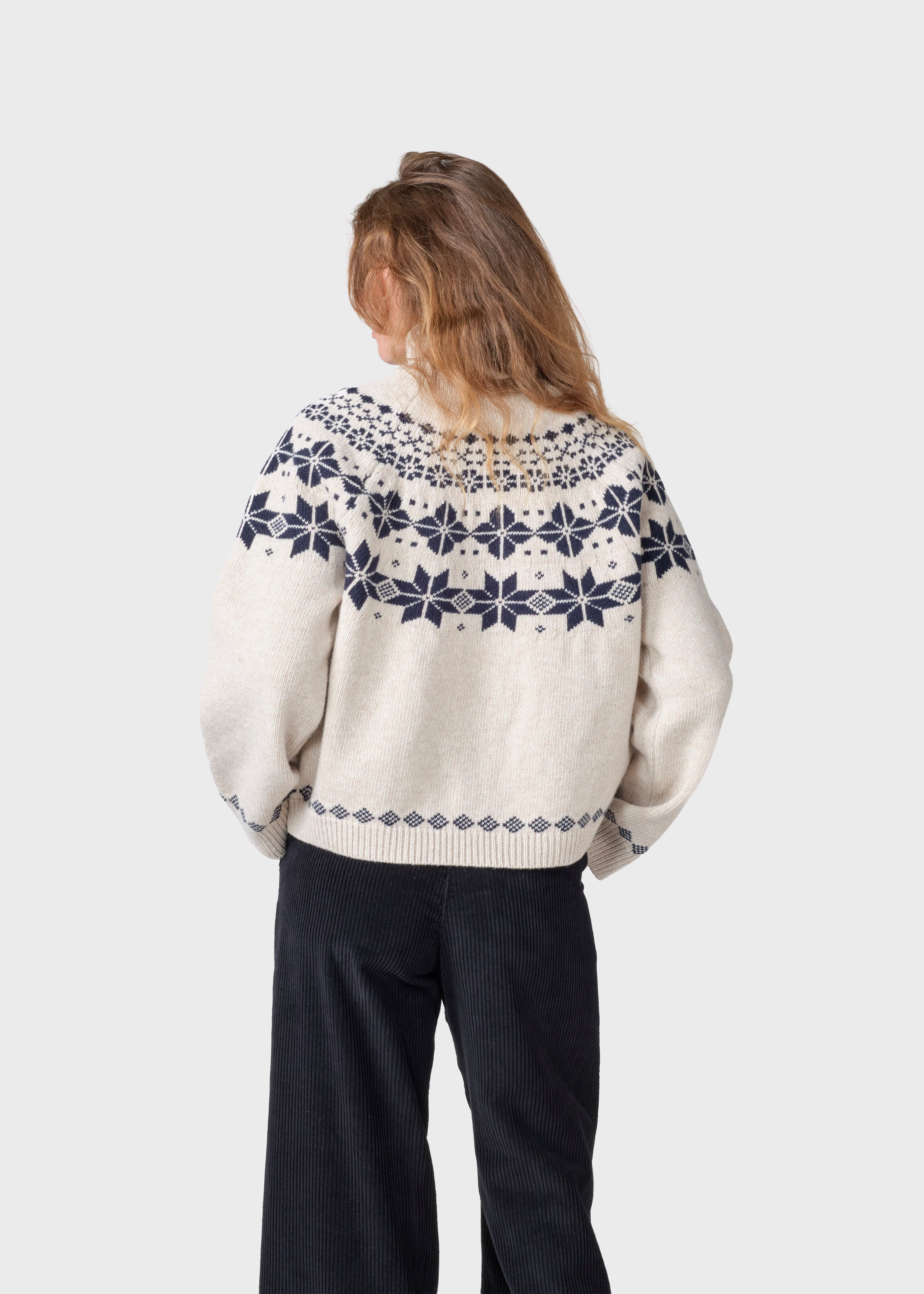 Claire Knit - Pastel Sand/navy