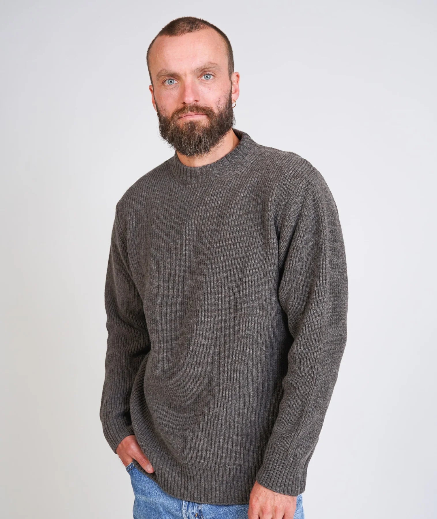 Willy Herren-Strickpullover mit Rundhalsausschnitt