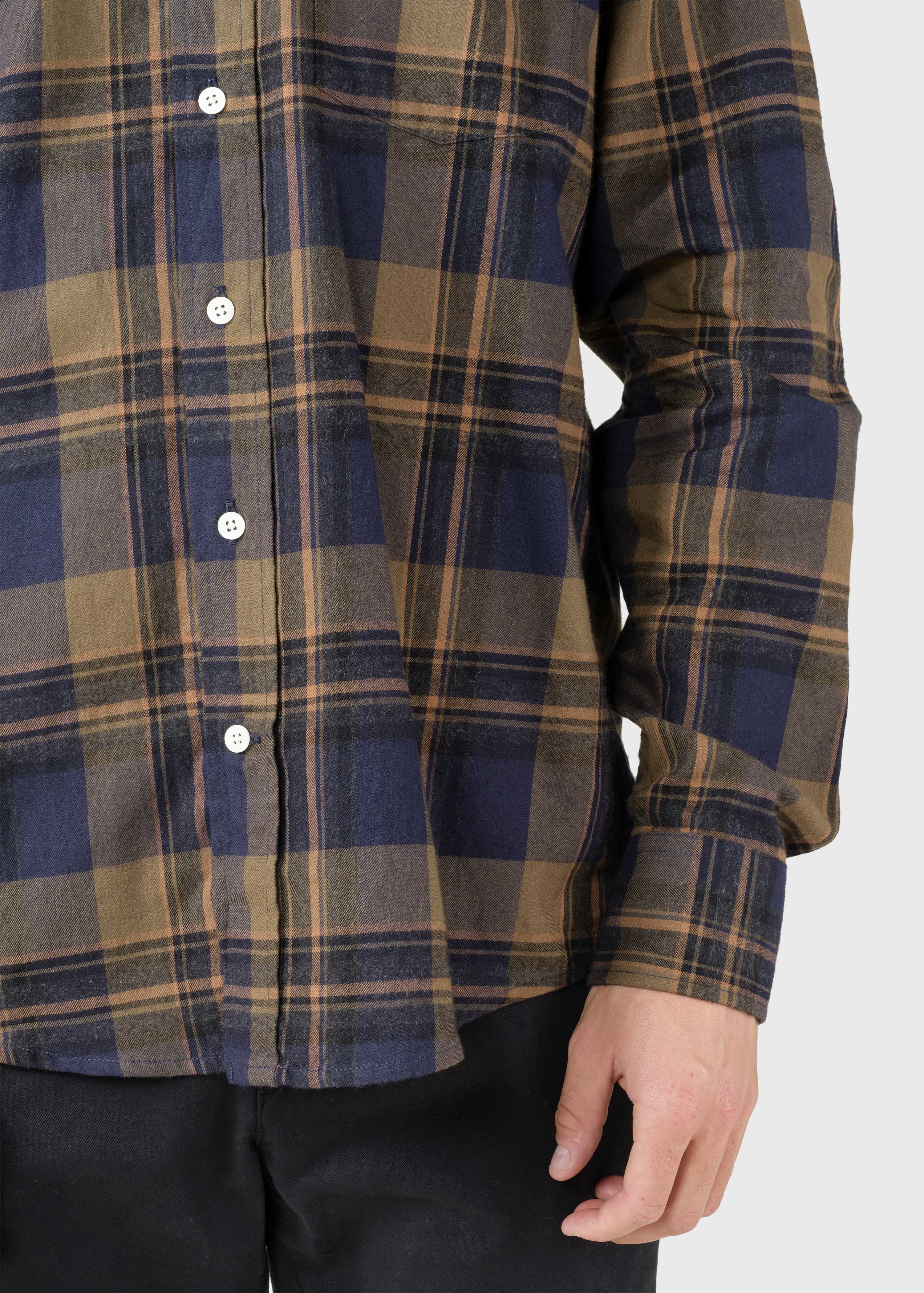 Eddie Shirt - Black/brown/navy