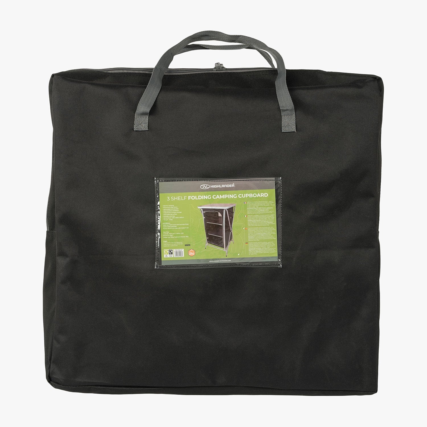 Highlander - 3-shelf folding camping cabinet