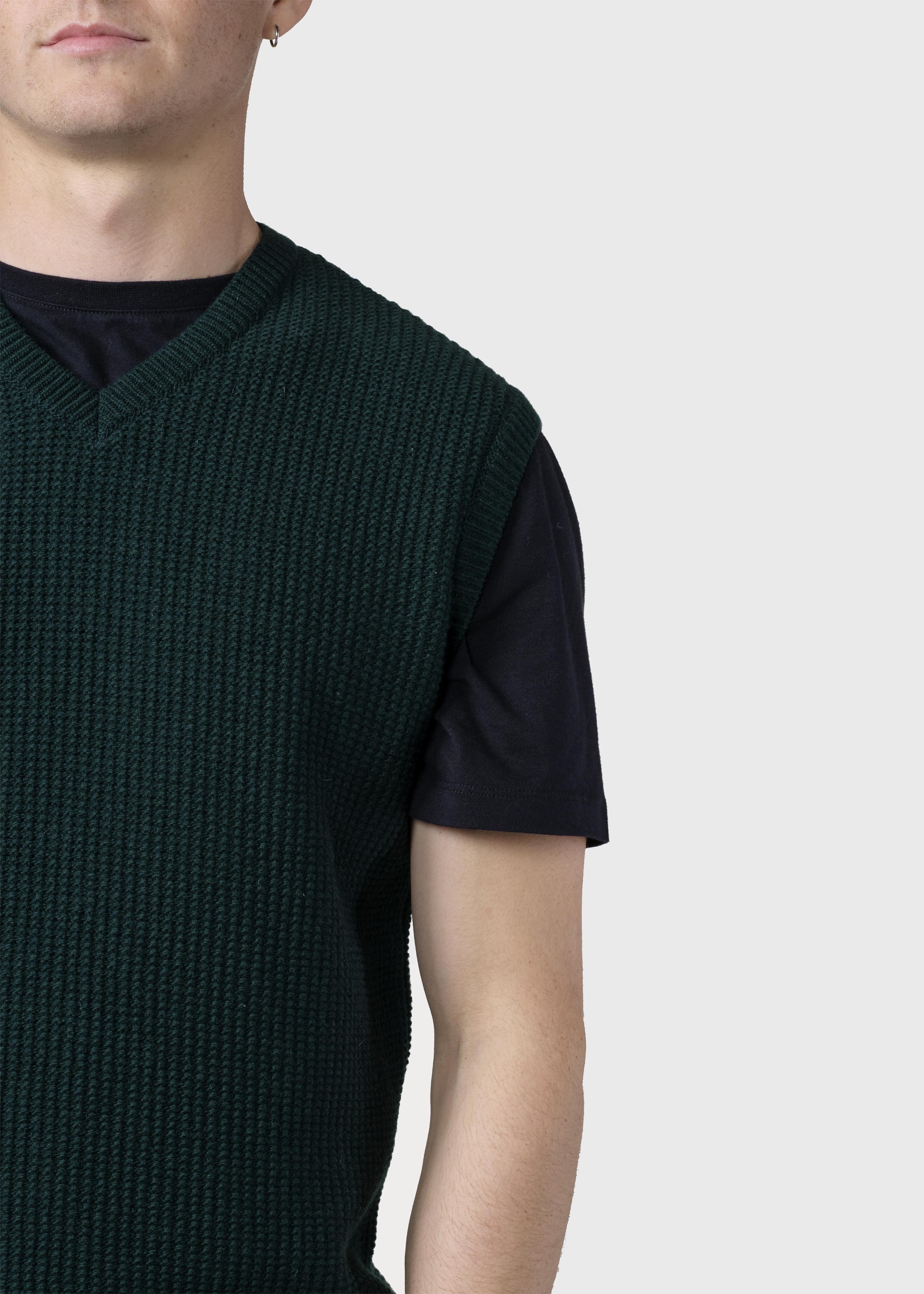Folke Knit Vest - Moss Green