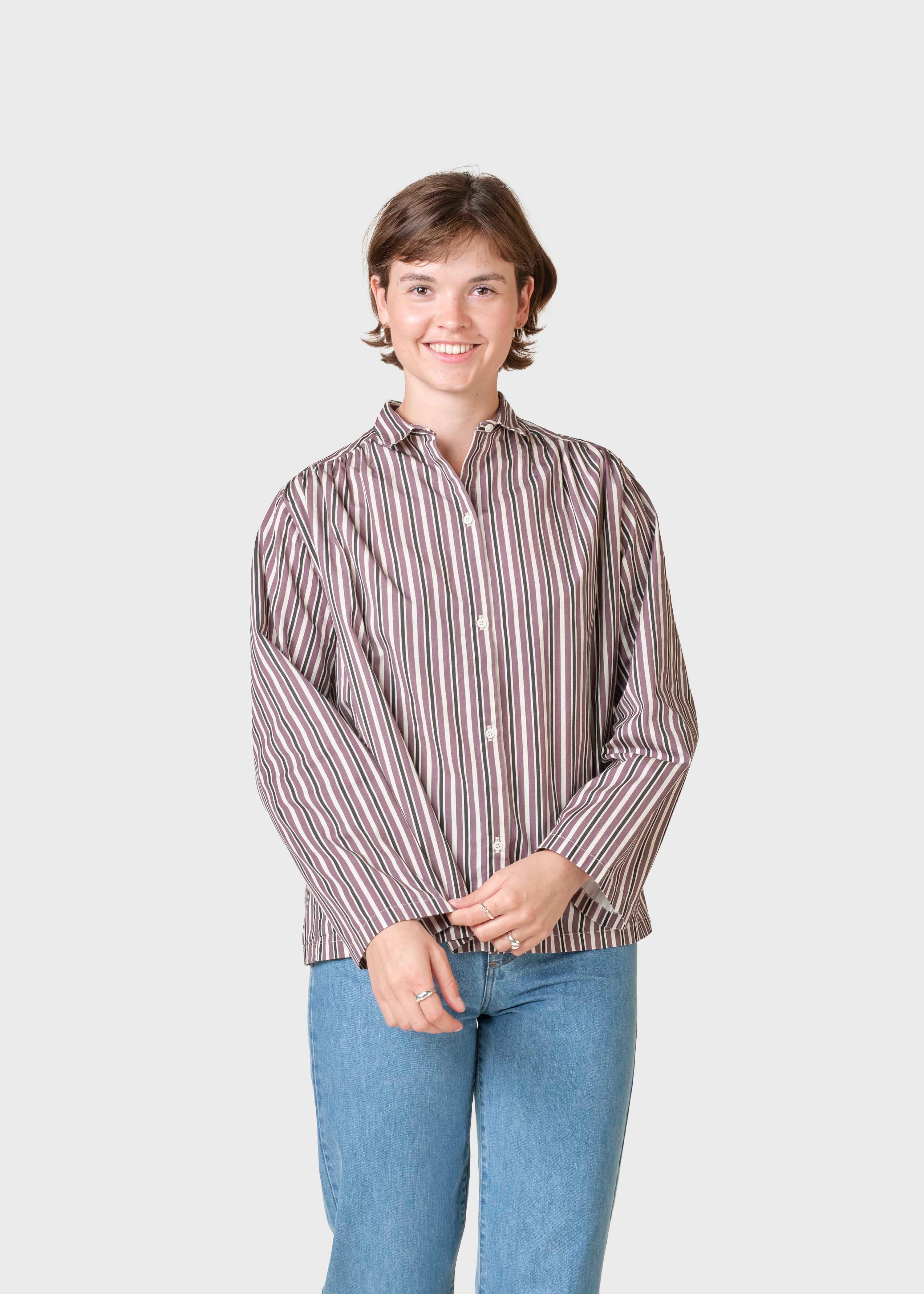 Gitte Shirt - Dark Berry/anthracite/cream