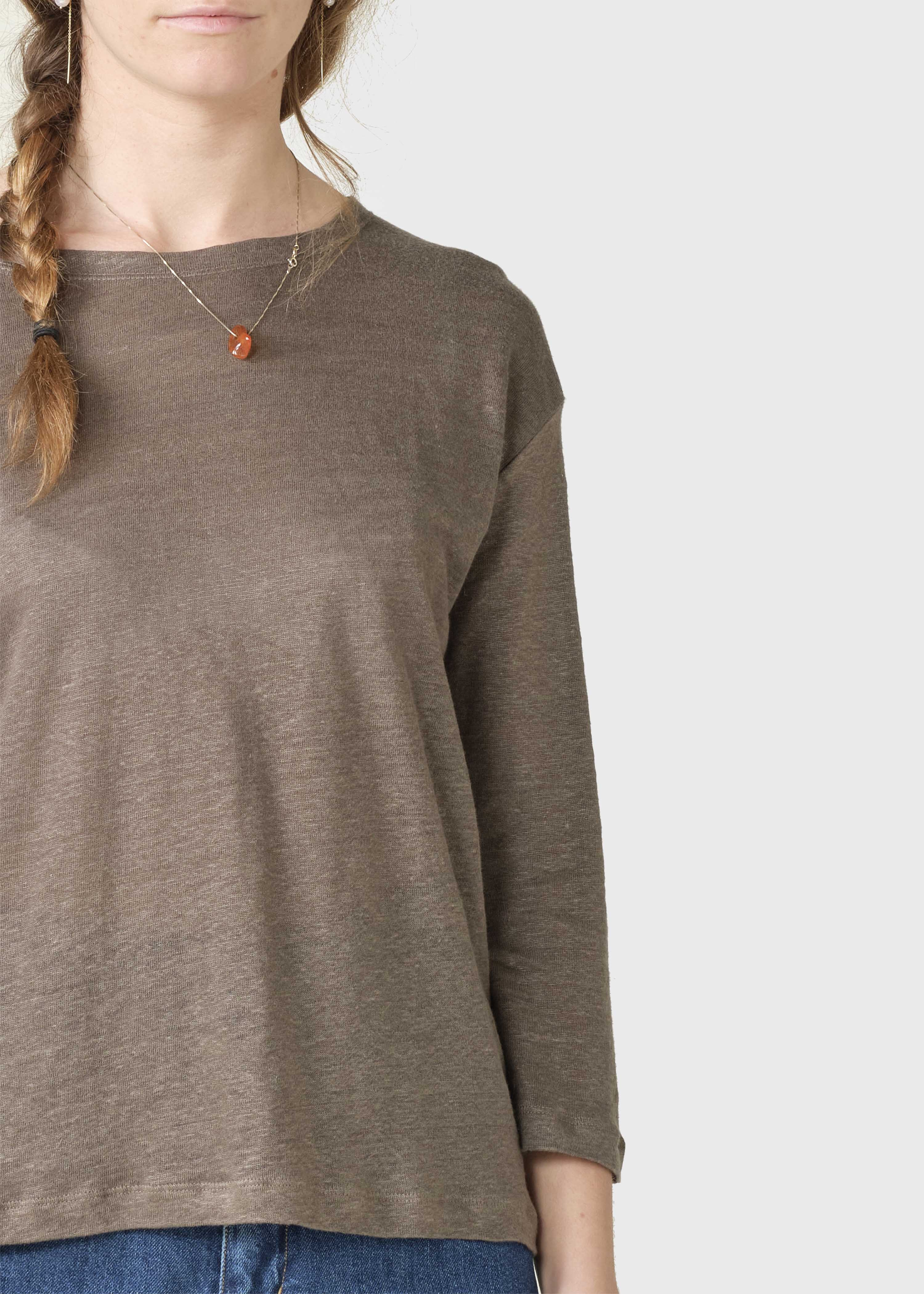 Gudrun Ls Tee - Taupe